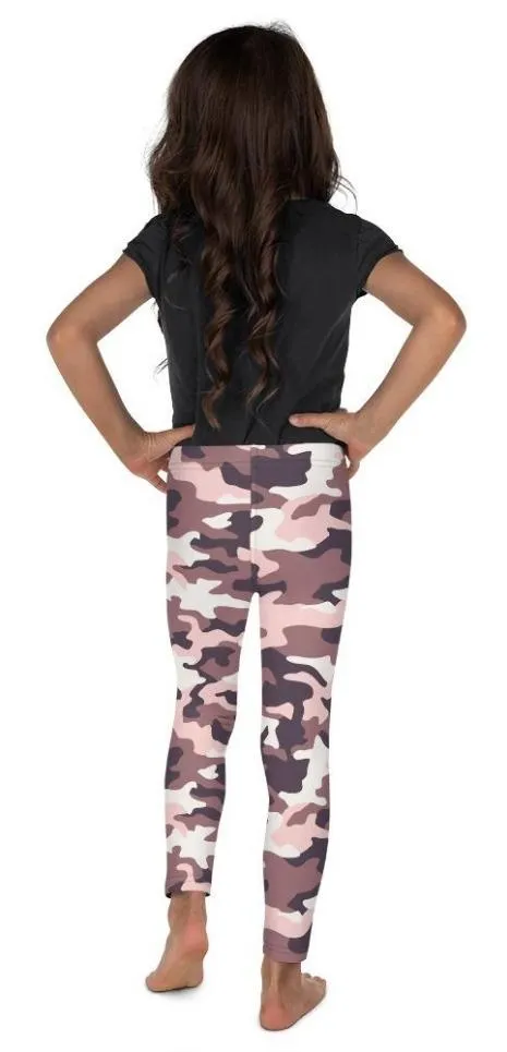 Chocolate Brown Camo Kid's Leggings