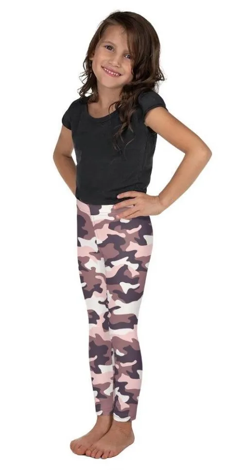 Chocolate Brown Camo Kid's Leggings