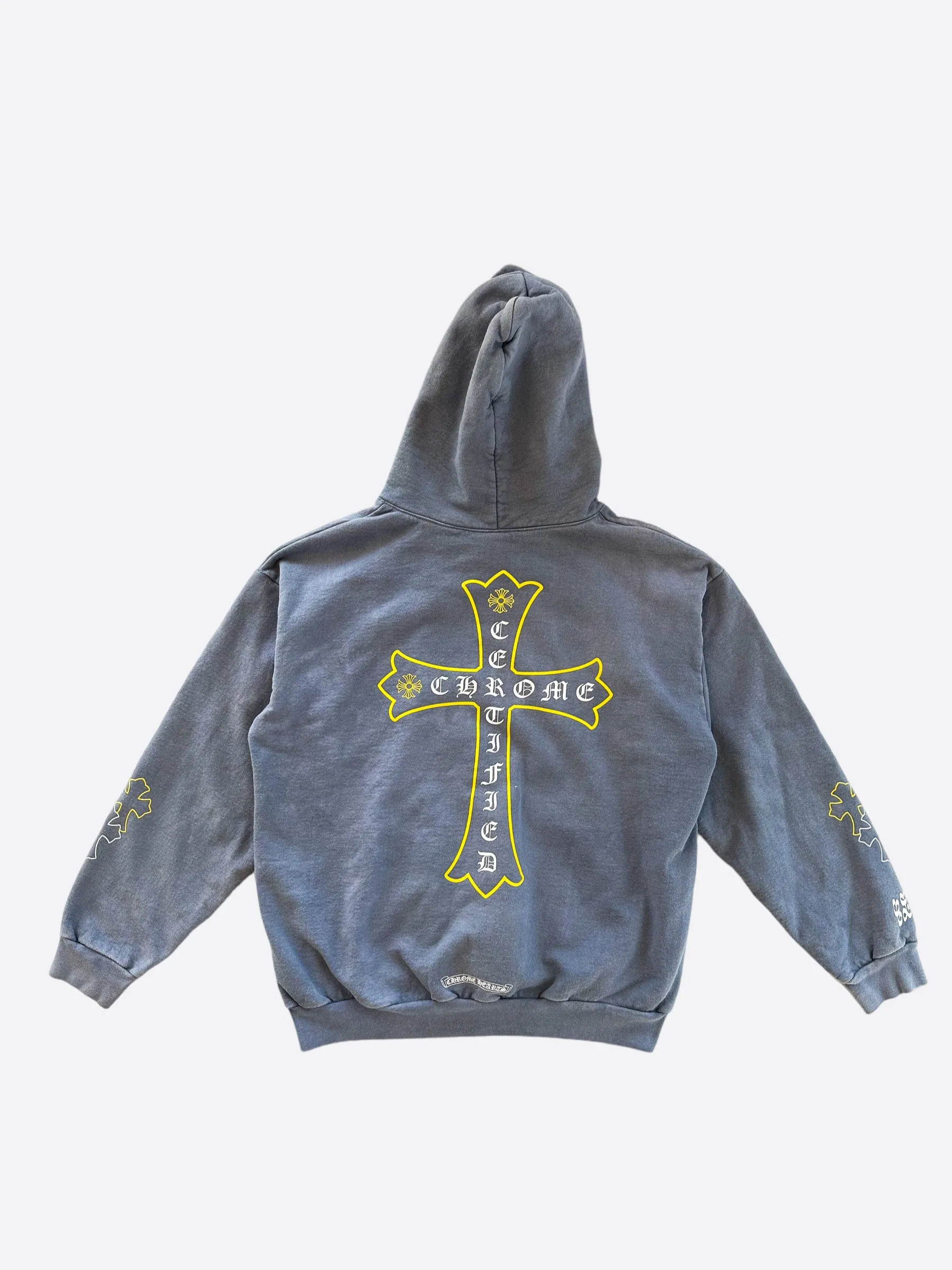 Chrome Hearts Drake Certified Chrome Blue Cross Hoodie