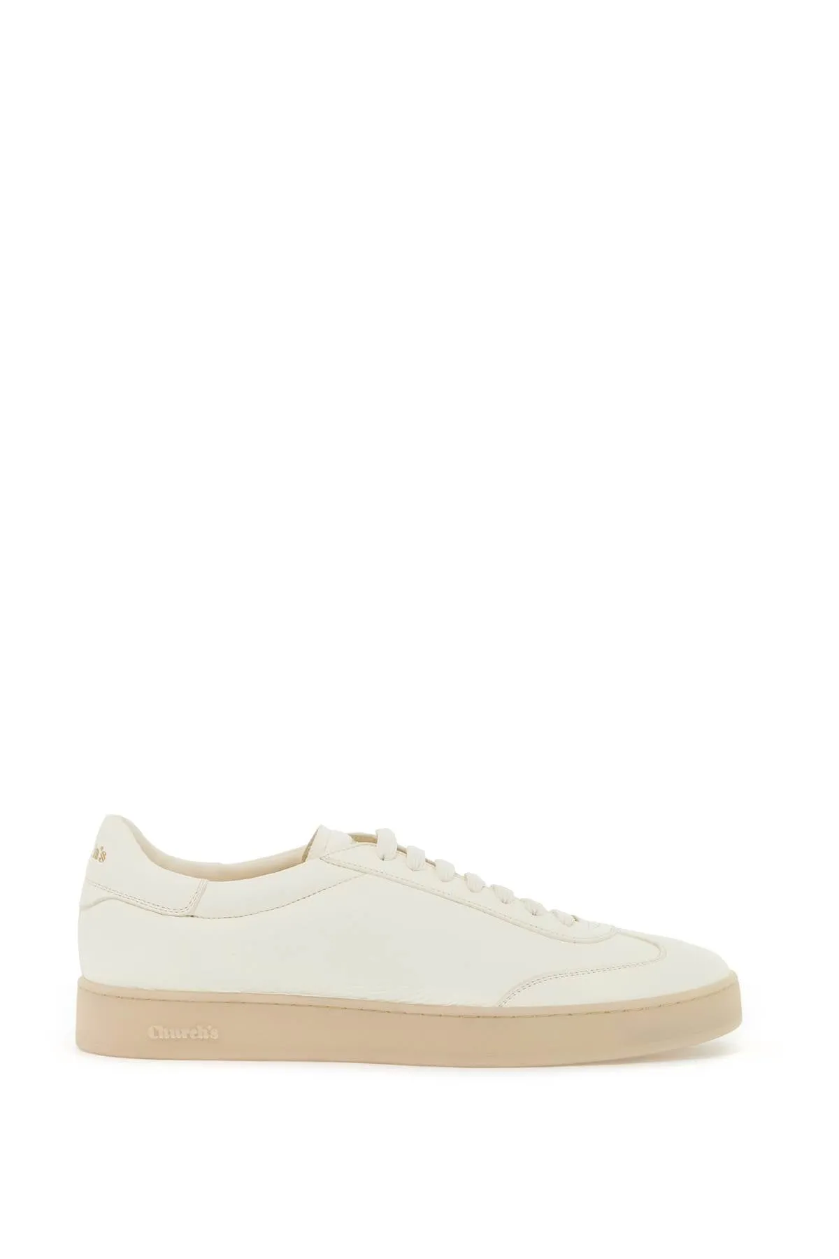 CHURCH'S Men's Designer White Leather Sneakers - Minimal Design Line - High Quality Materials