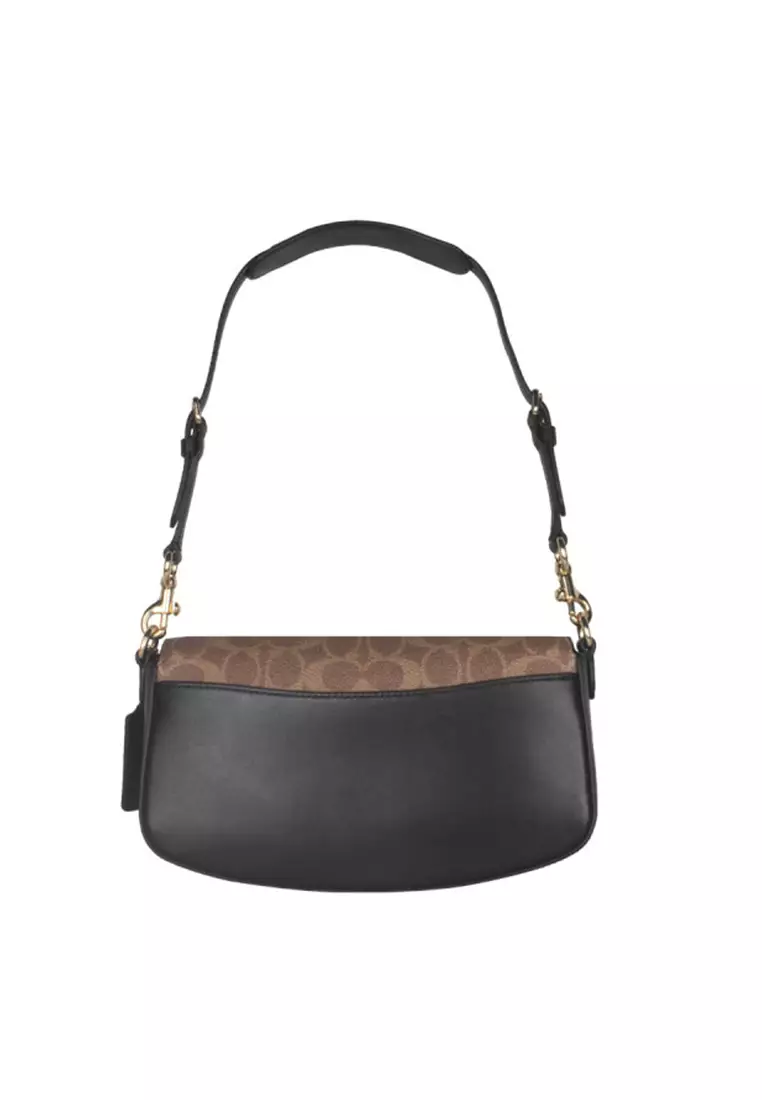 Coach COACH ANDREA Women's Khaki-Black Shoulder Handbag