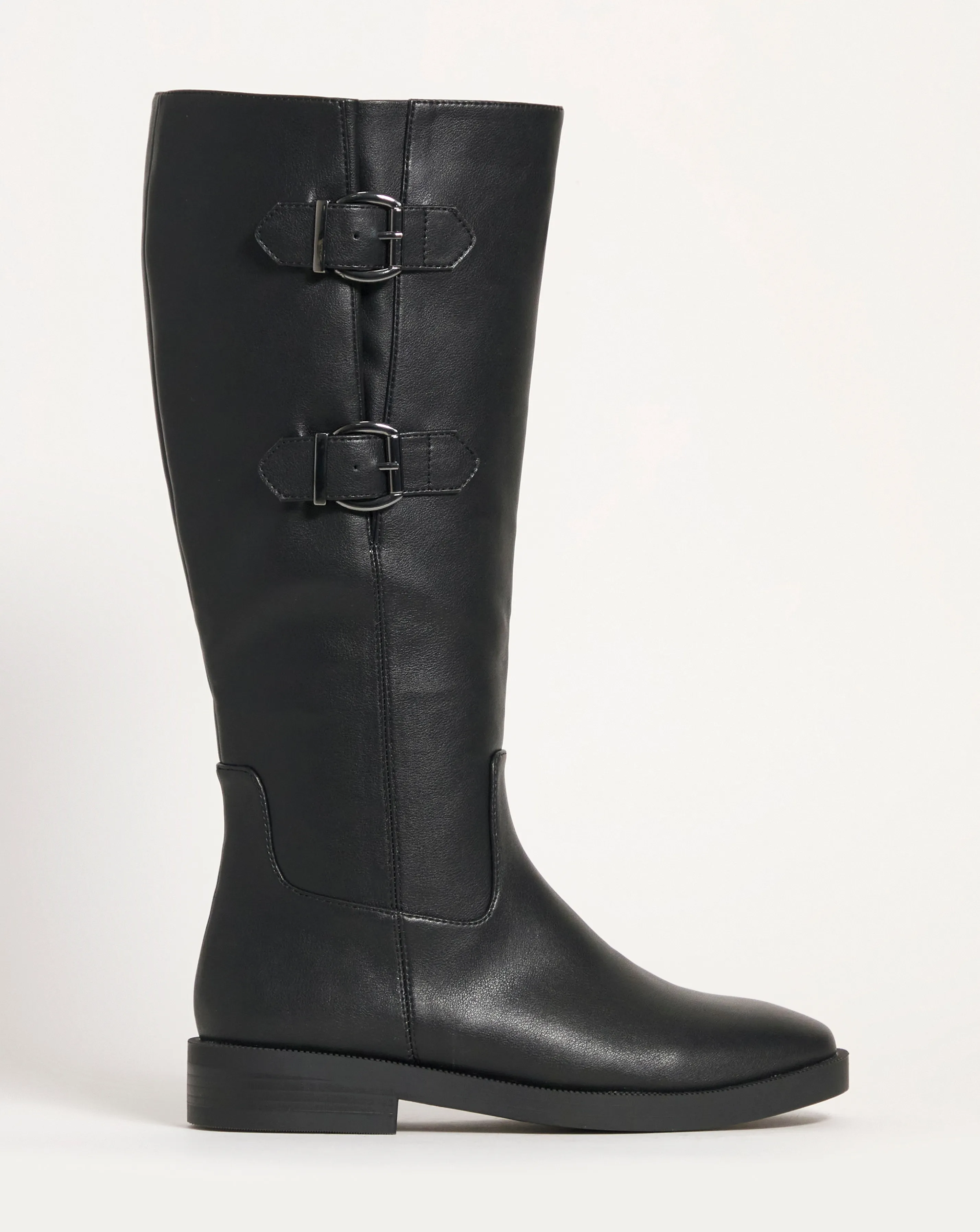 Comso Double Buckle High Leg Boot E Fit Curvy Plus Calf