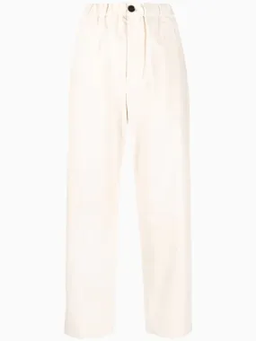 Cropped straight-leg trousers