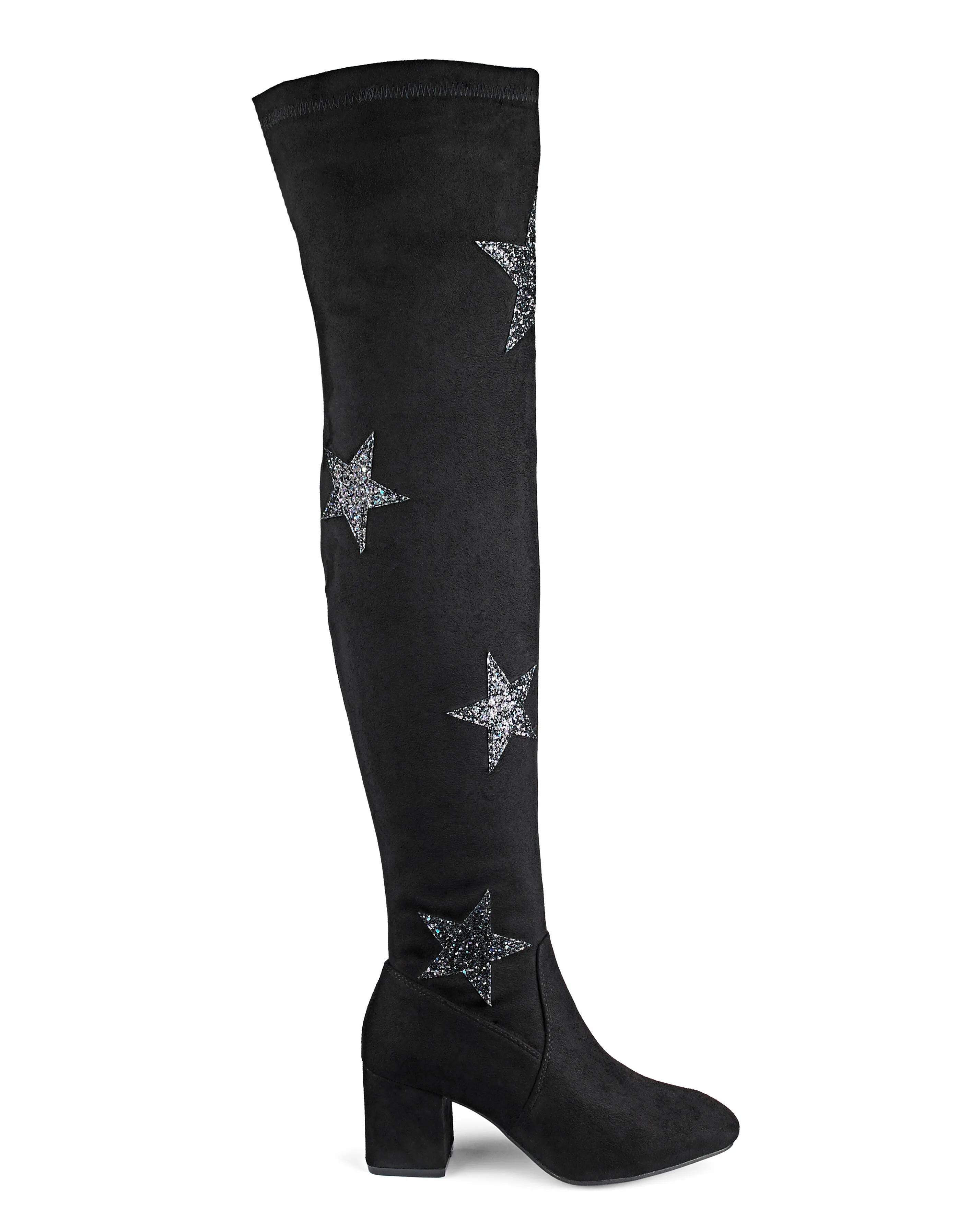 Daisy Street Star Over The Knee Boot | Simply Be