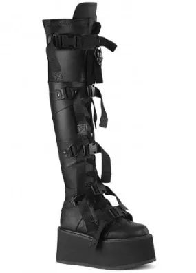 Damned 325 Skull Strap Over The Knee Boot