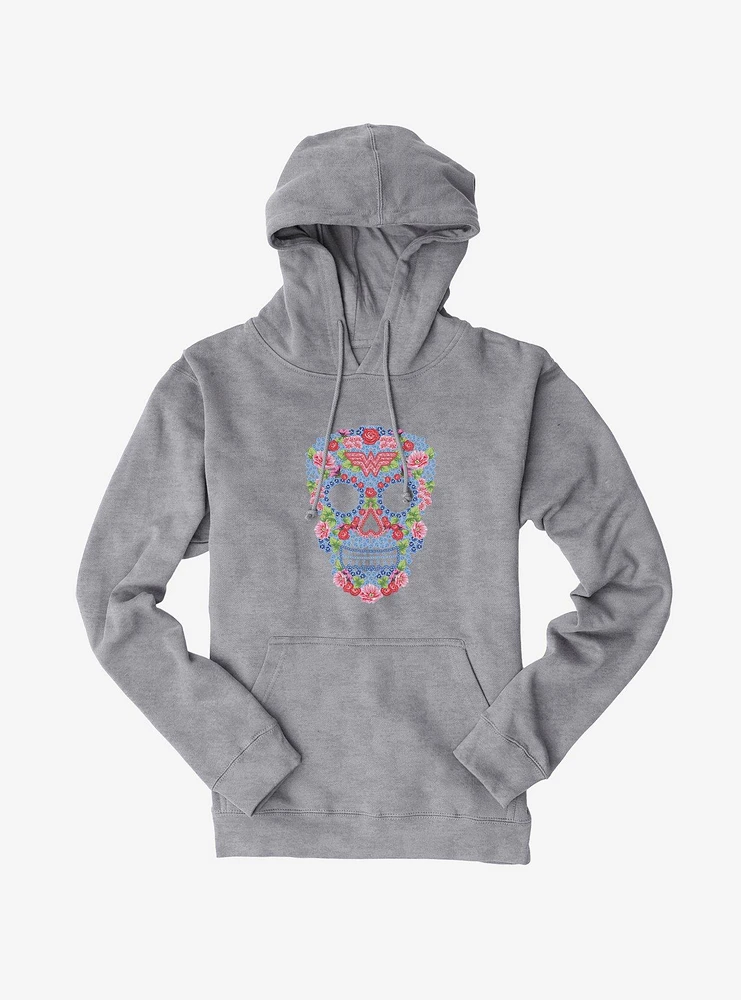 DC Comics Wonder Woman Flower Skull Hoodie