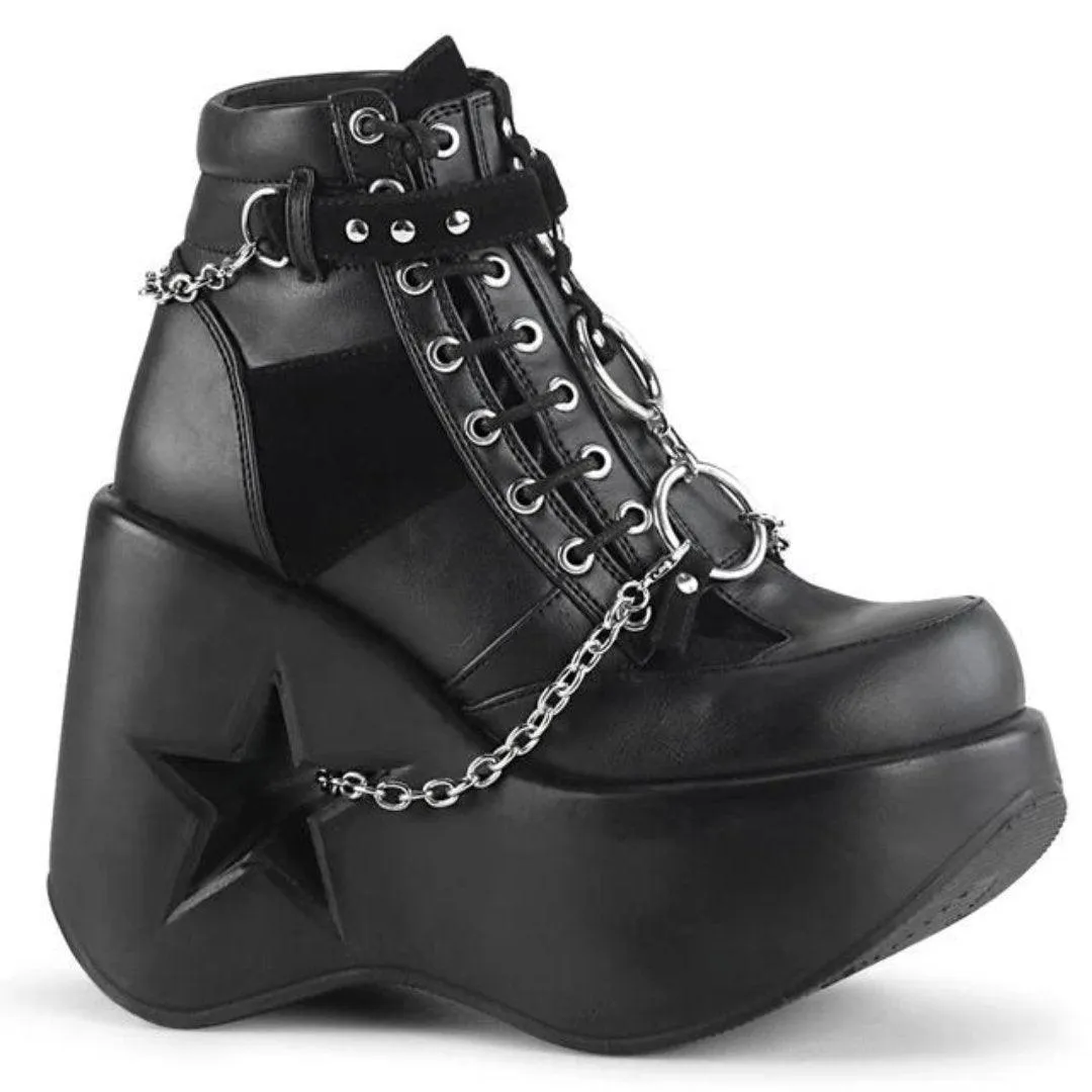 Demonia Dynamite-101 Vegan Leather Side Lace Boot