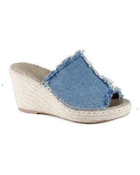 Diba True Women's Go Party Denim Wedge Sandals