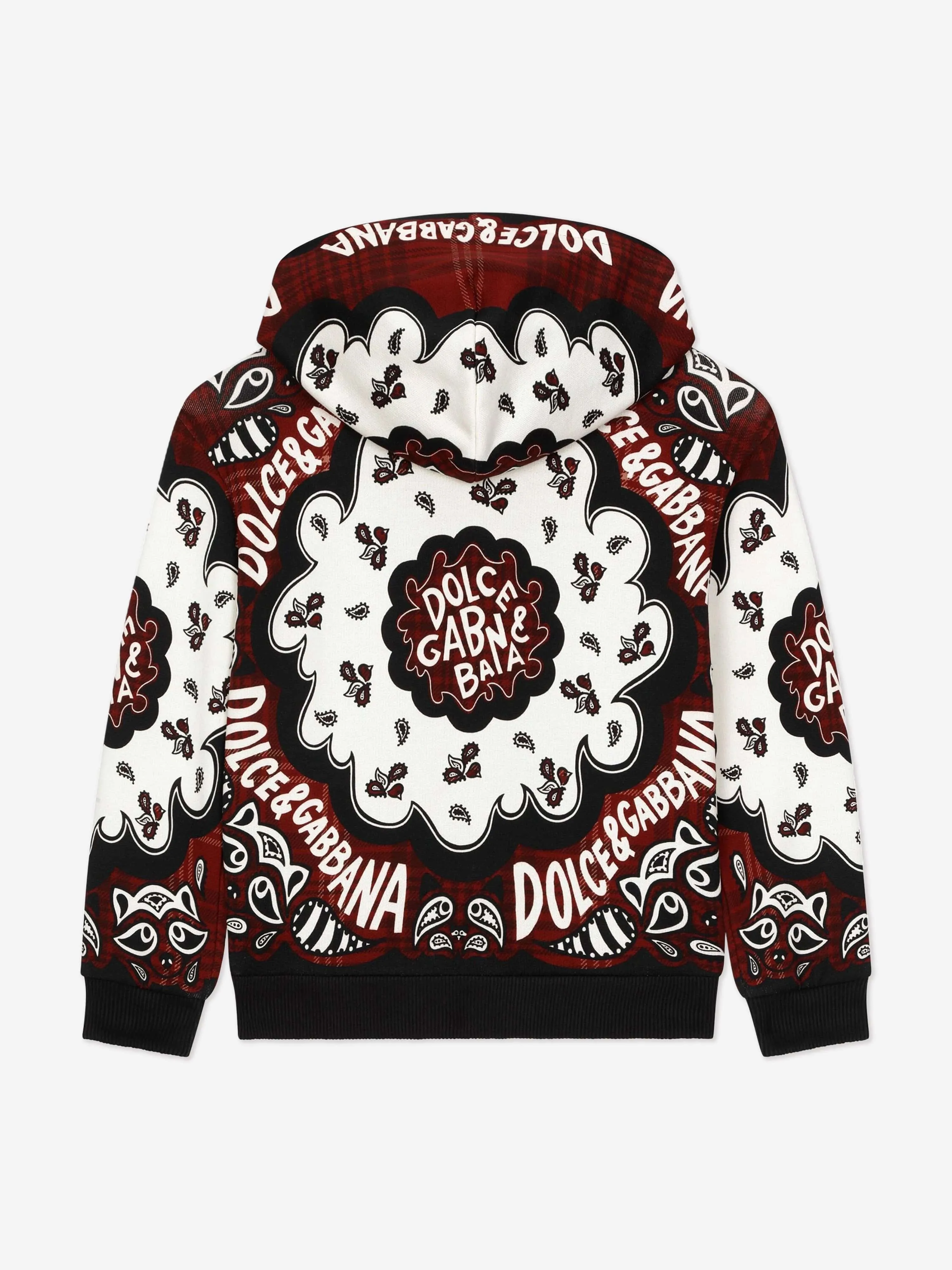 Dolce & Gabbana Boys Bandana Print Hoodie in Multicolour