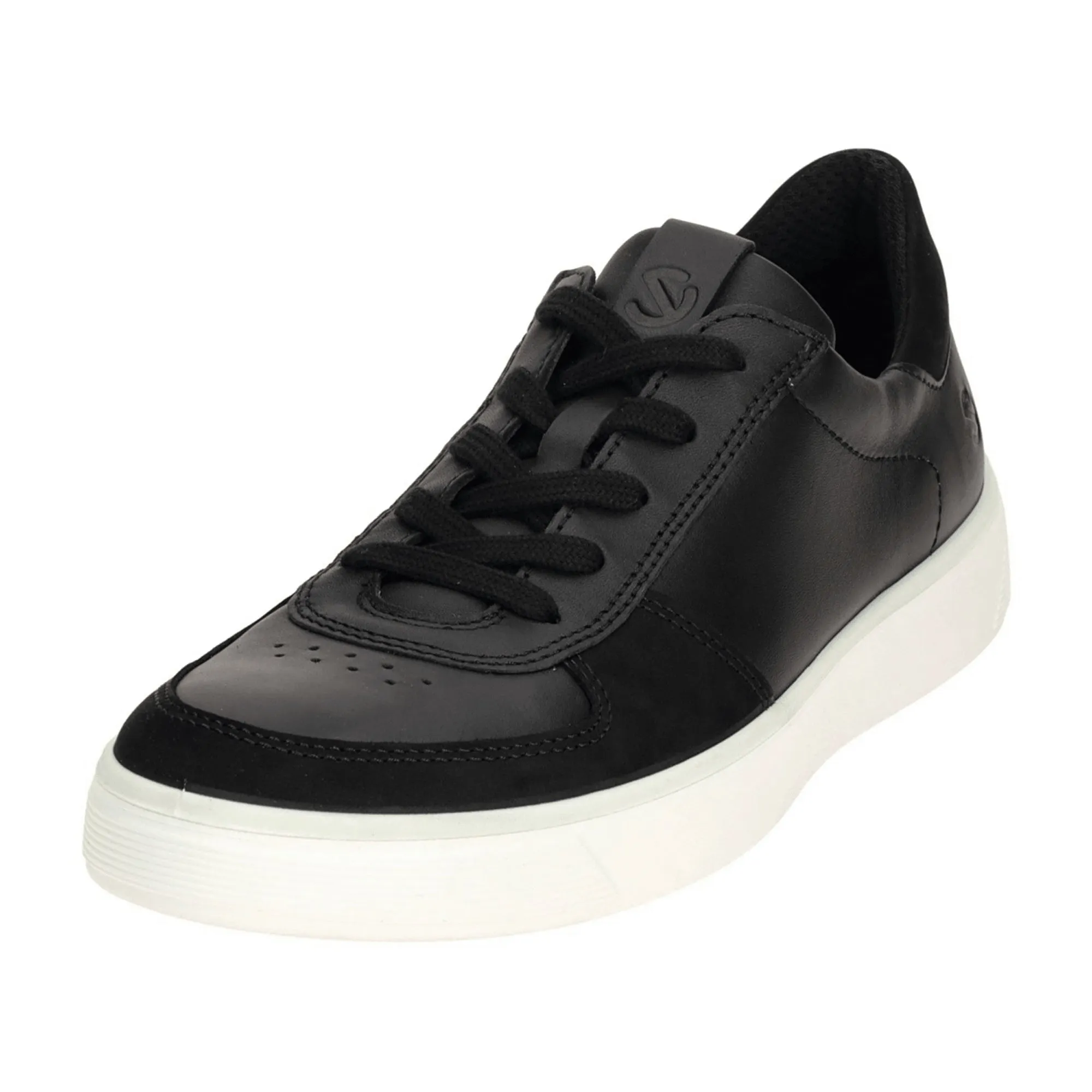 Ecco Street Tray Men's Sneakers - Durable & Stylish Black Leather, Model 504804