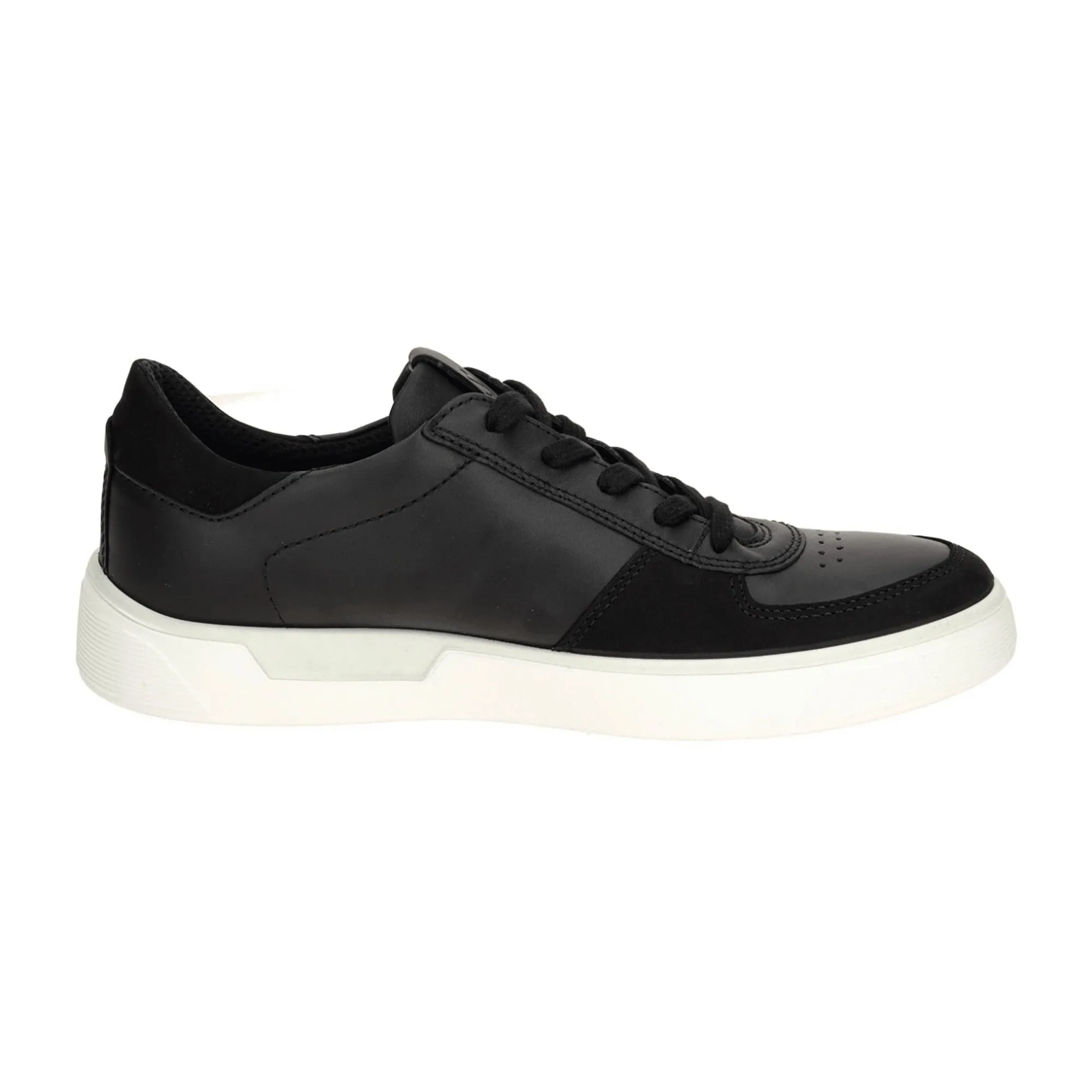 Ecco Street Tray Men's Sneakers - Durable & Stylish Black Leather, Model 504804