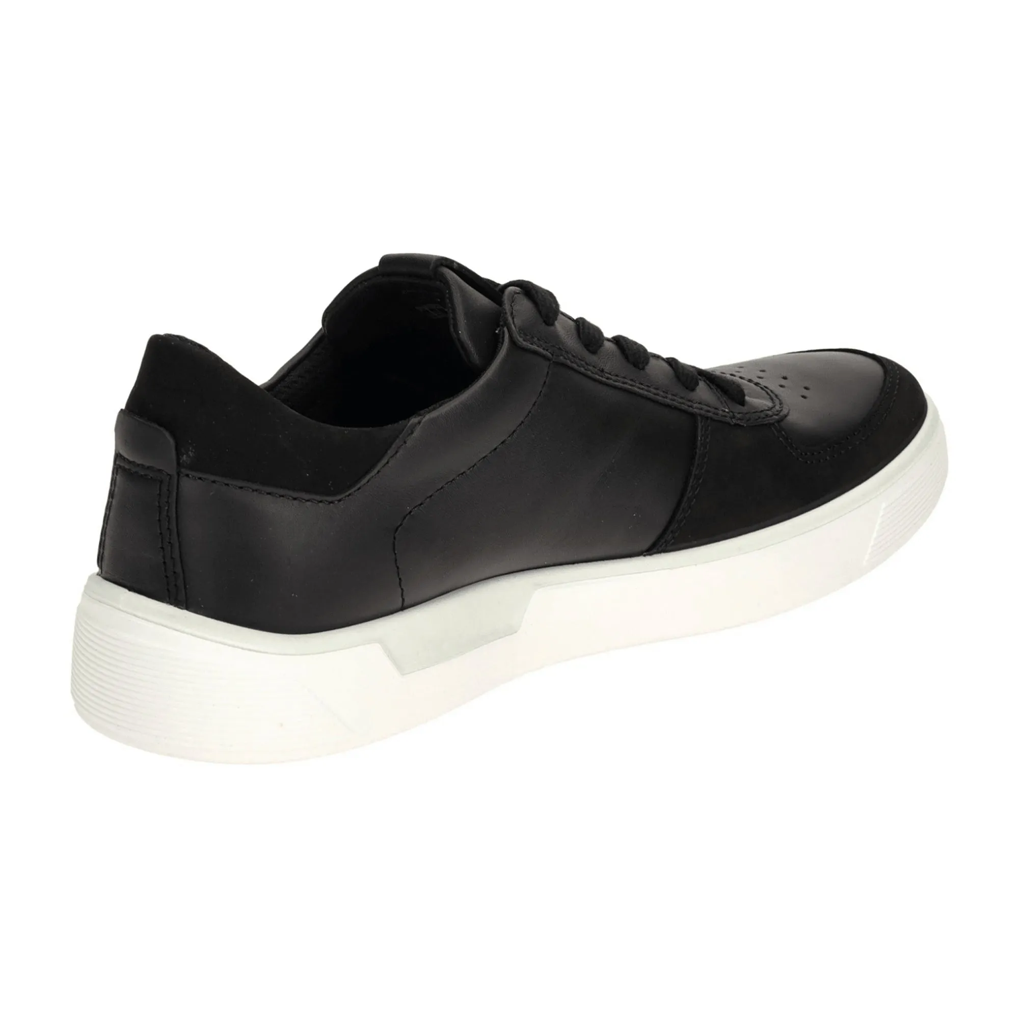 Ecco Street Tray Men's Sneakers - Durable & Stylish Black Leather, Model 504804