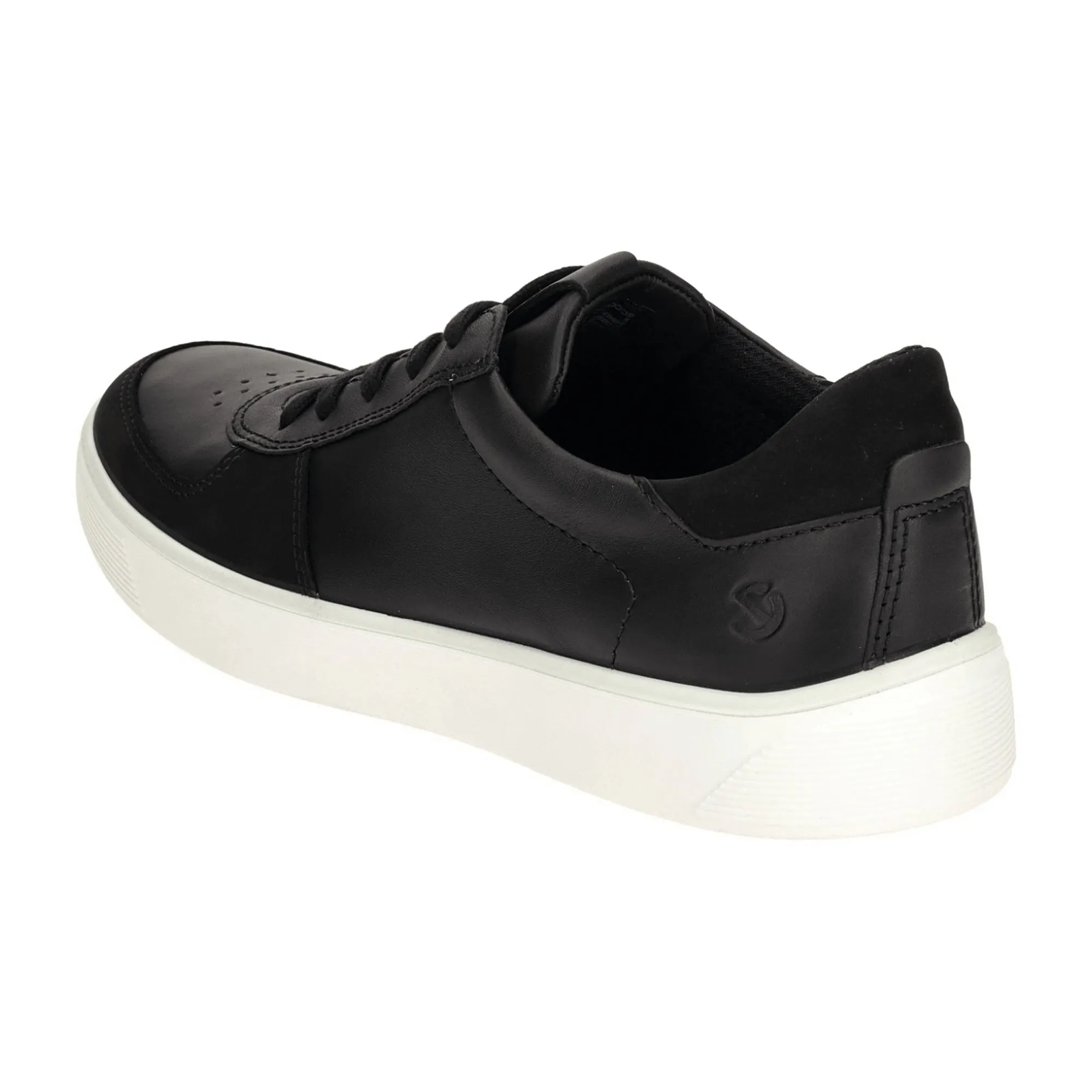 Ecco Street Tray Men's Sneakers - Durable & Stylish Black Leather, Model 504804