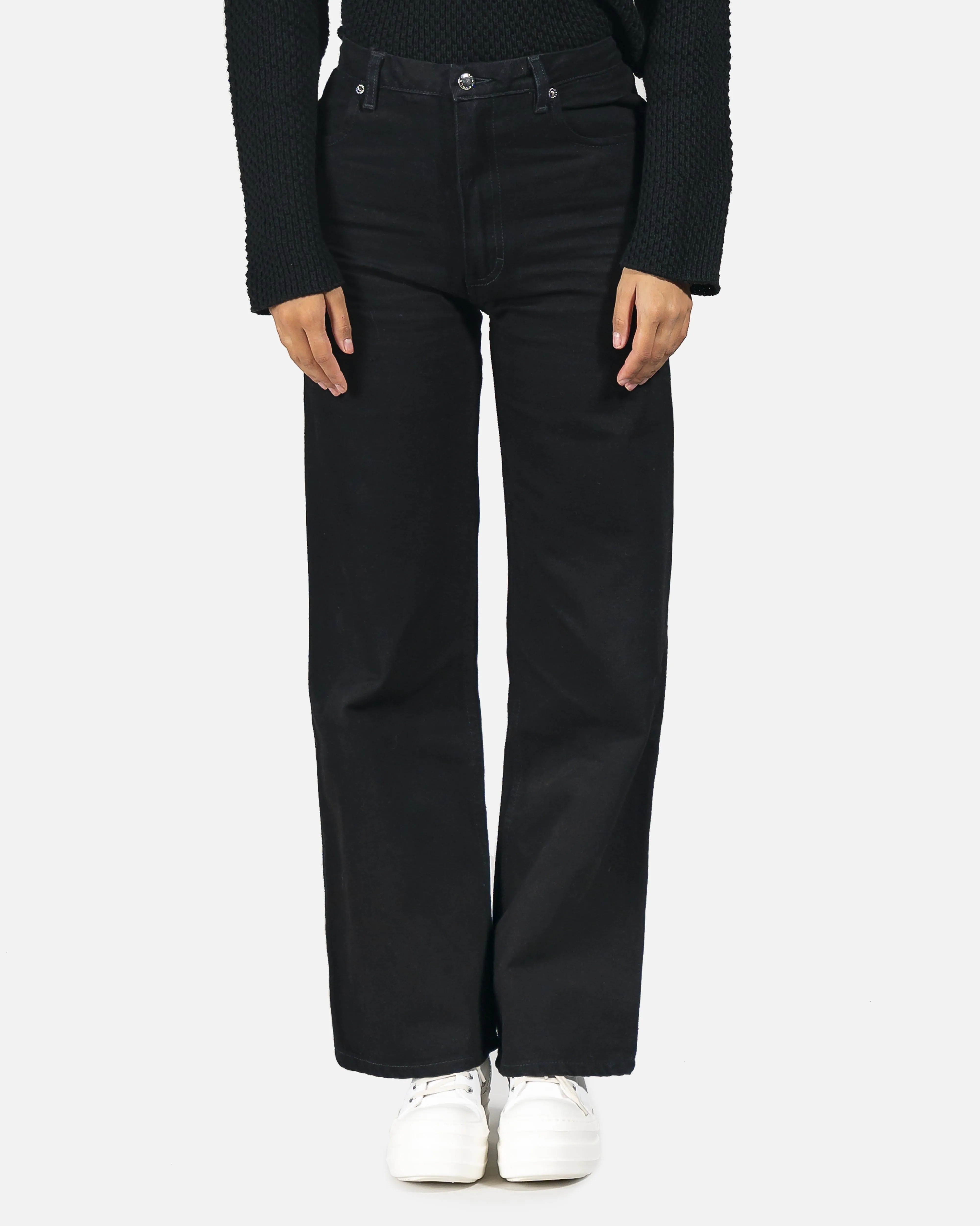 Eckhaus Latta Wide Leg Jeans in Almost Black