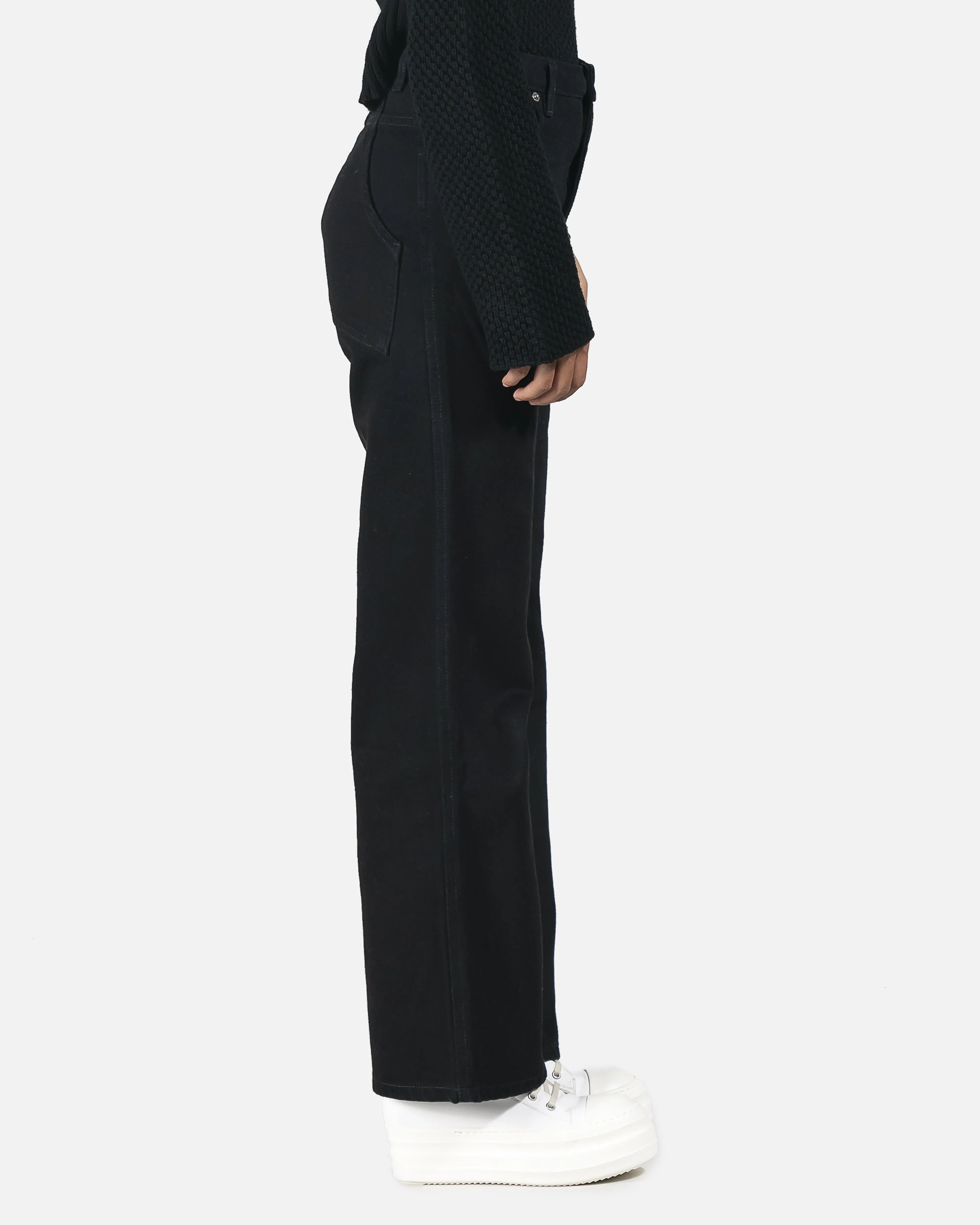 Eckhaus Latta Wide Leg Jeans in Almost Black