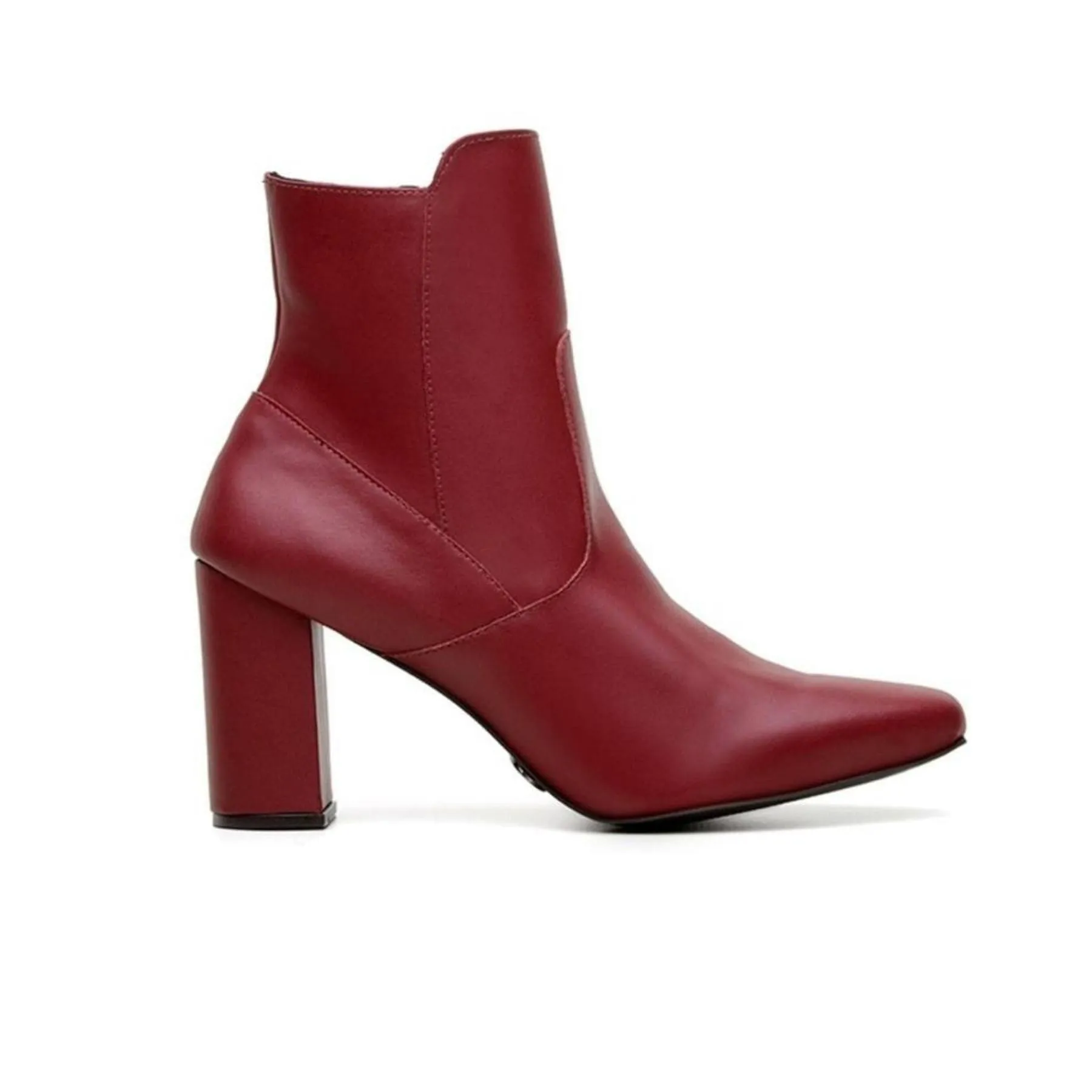 'Elza’ Women's High-Heeled Vegan Boot by Ahimsa - Burgundy