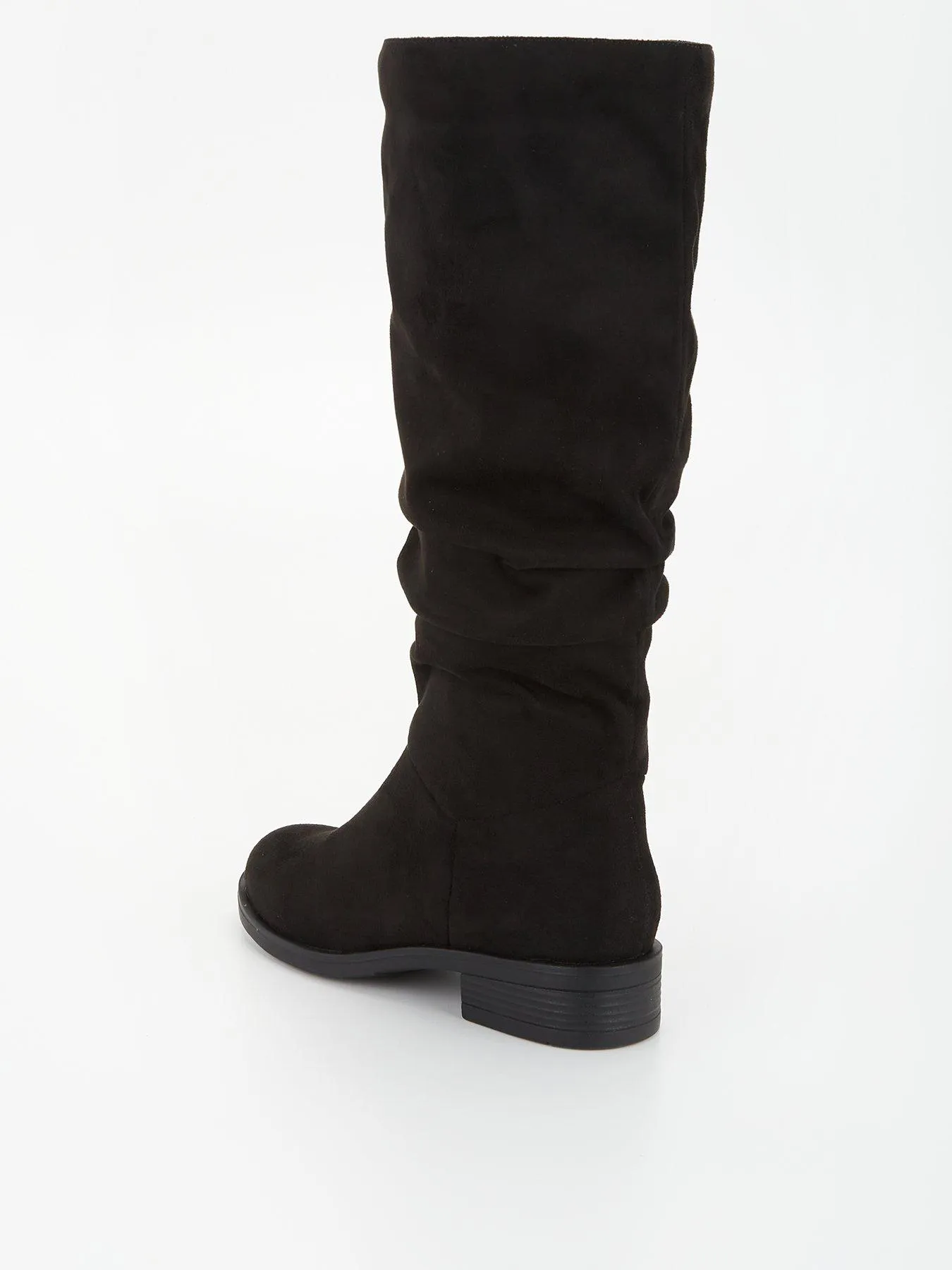 Everyday Comfort Slouch Knee Boot with Wider Fitting Calf - Black