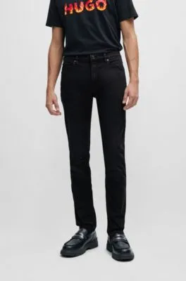 Extra-slim-fit jeans in black comfort-stretch denim