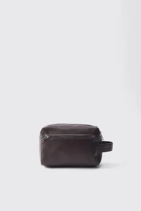 Faux Leather Wash Bag