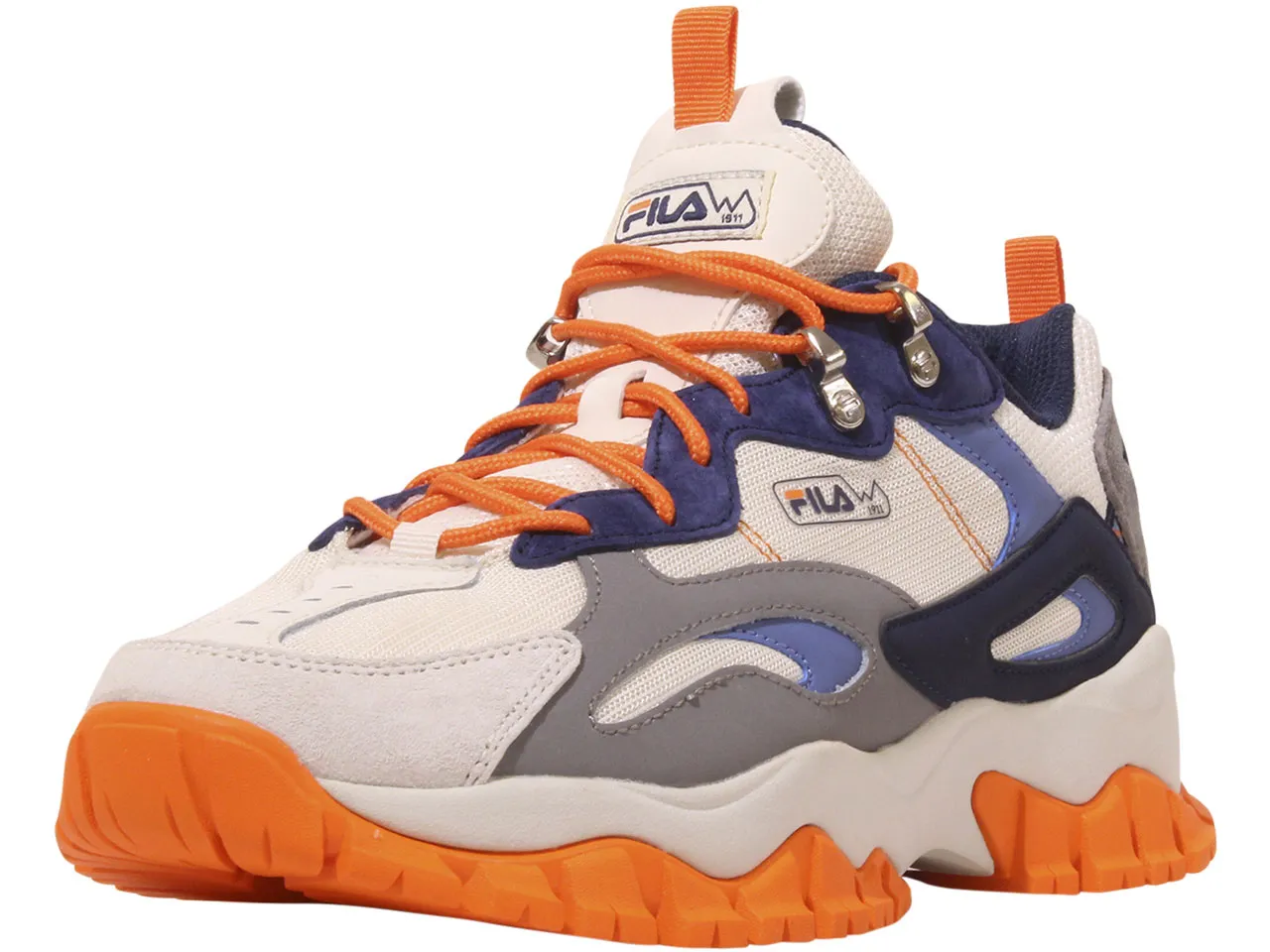 Fila Men's Ray-Tracer-TR-2 Trail Running Sneakers Gardenia/Vibrant Orange Sz 8.5