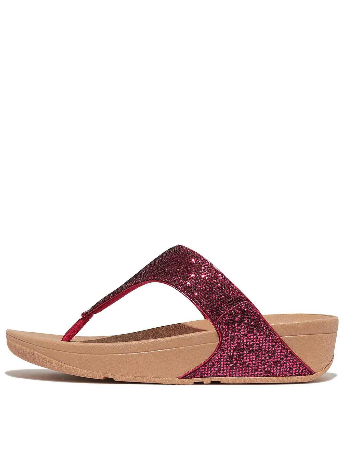 FitFlop Lulu Glitterball Toe-post Sandals - Metallic Wild Raspberry