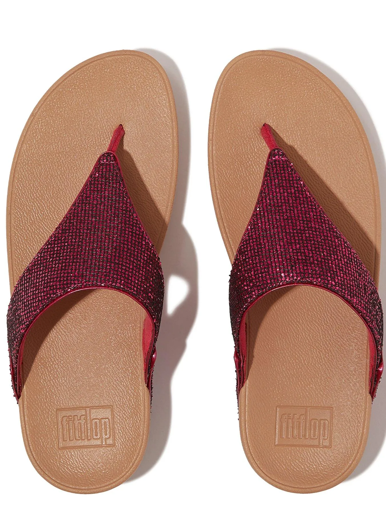 FitFlop Lulu Glitterball Toe-post Sandals - Metallic Wild Raspberry