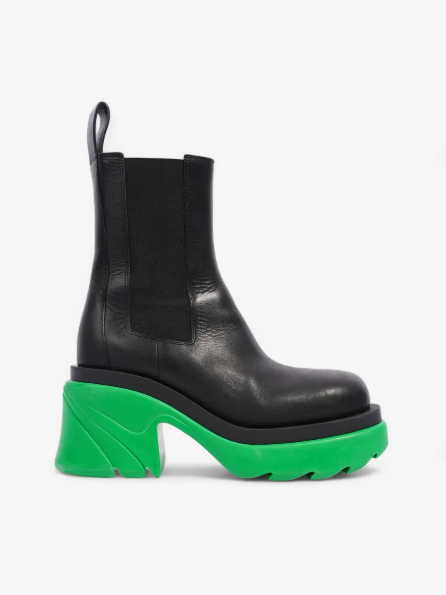 Flash Boot Black / Green Leather EU 39.5 UK 6.5