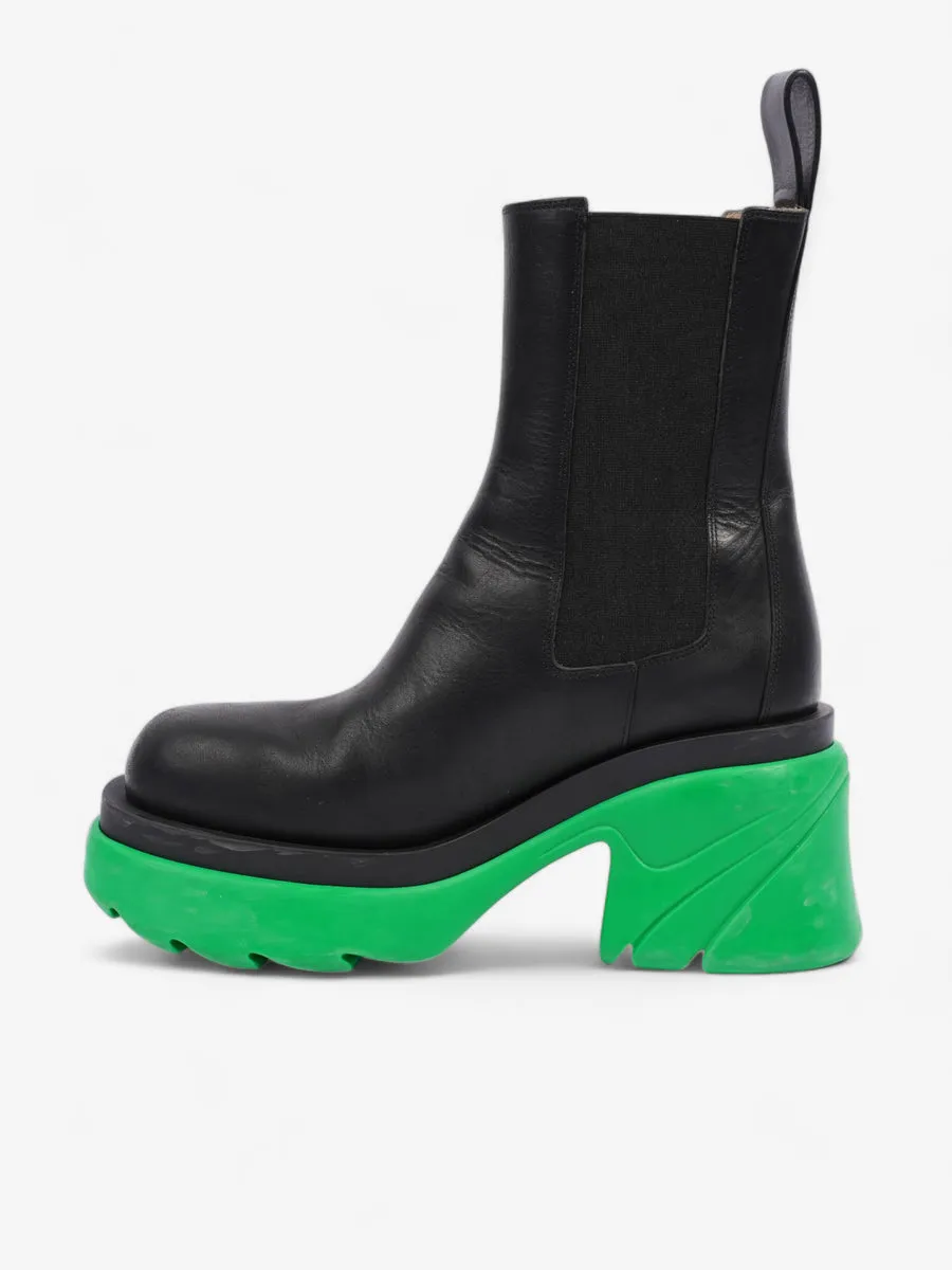 Flash Boot Black / Green Leather EU 39.5 UK 6.5