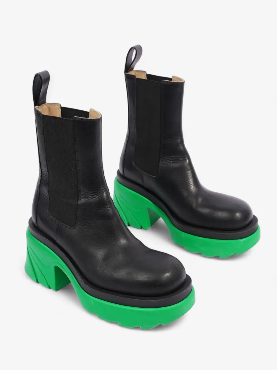 Flash Boot Black / Green Leather EU 39.5 UK 6.5