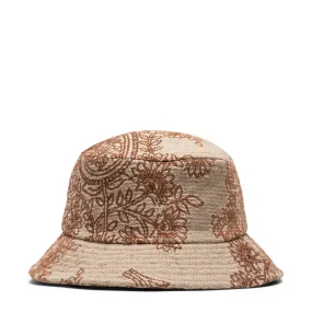 FLORAL DAMASK BUCKET HAT RED | Bodega