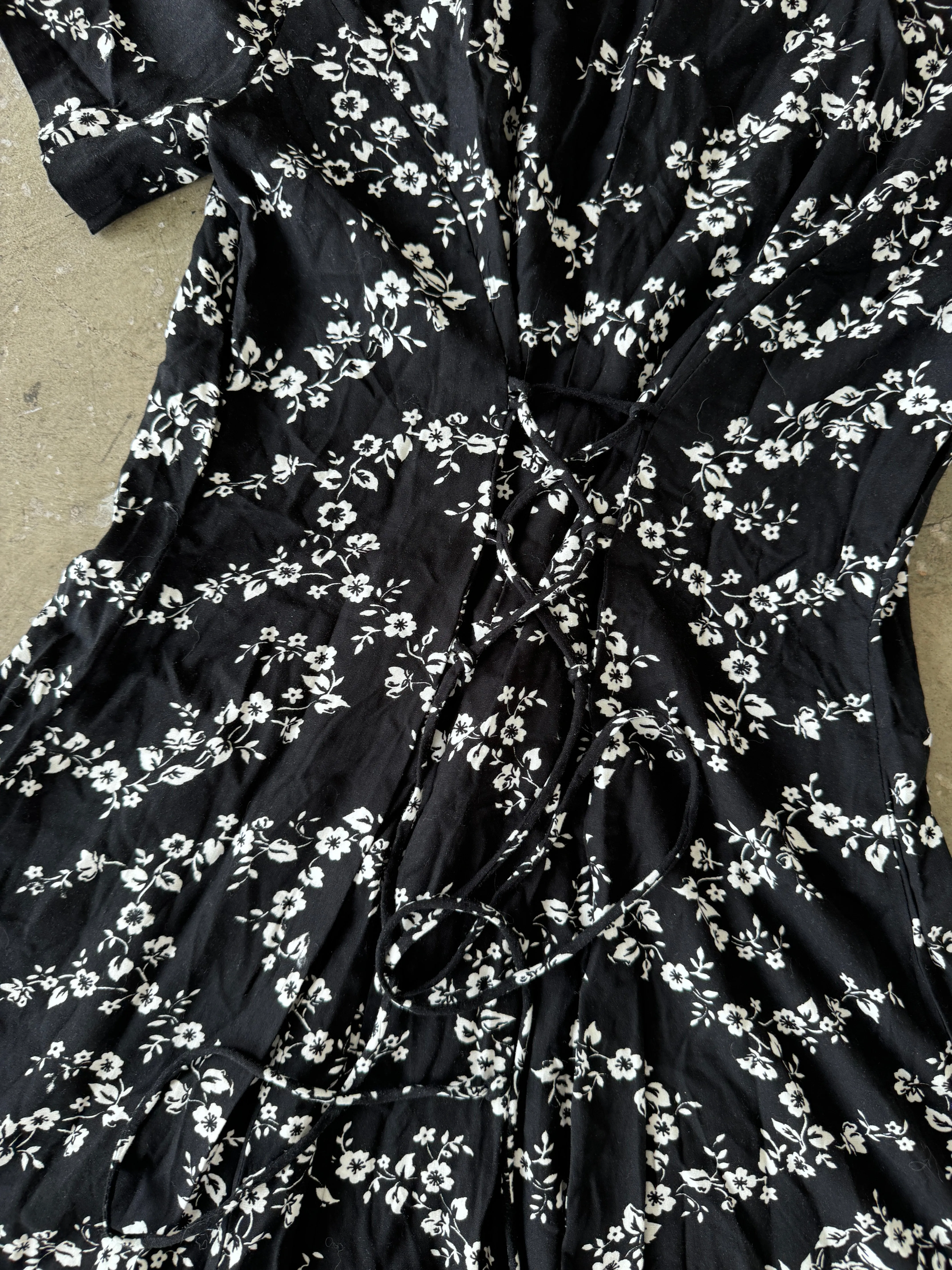 Floral Print Button Front Romper - L/XL