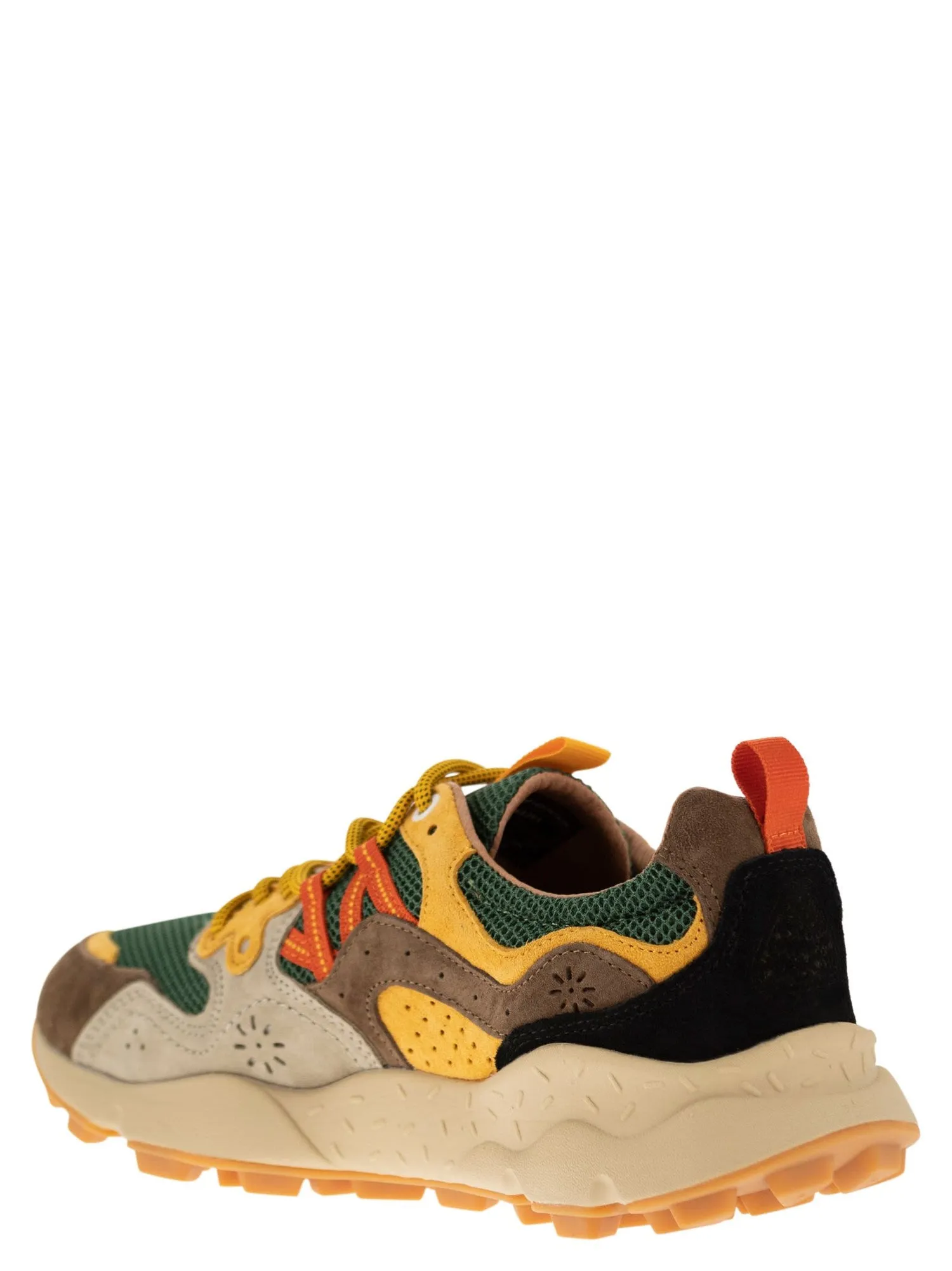 Flower Mountain    Flower Mountain Yamano 3 Sneakers In Suede And Technical Fabric