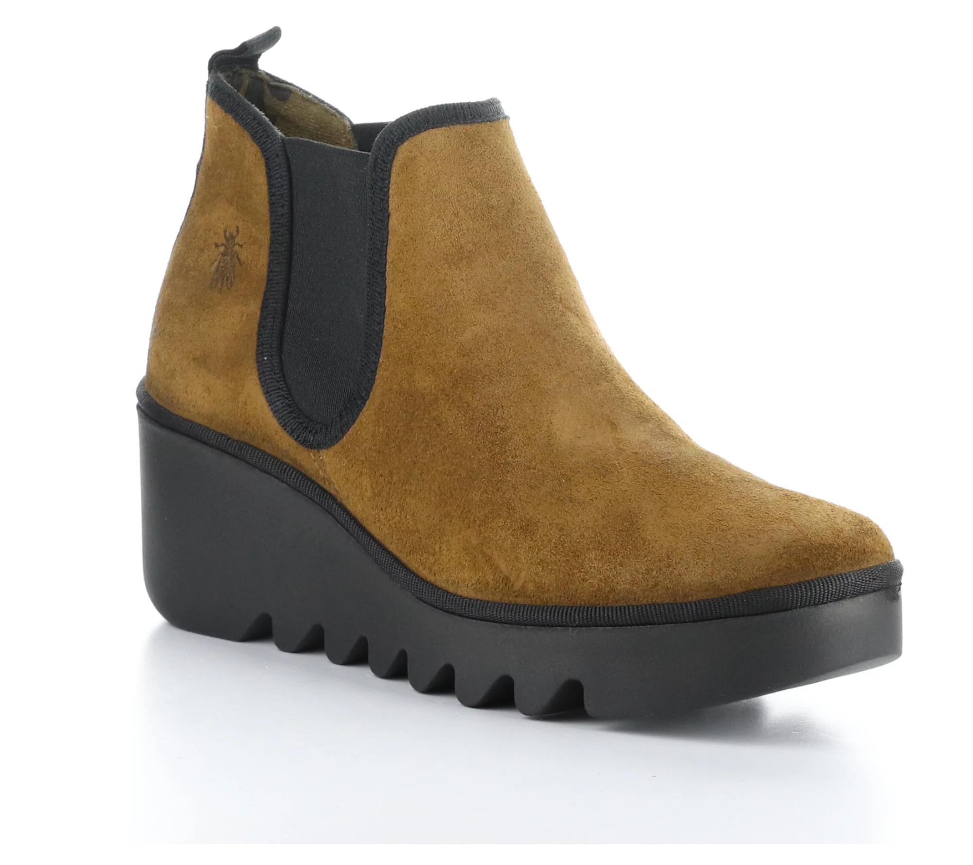 Fly London Oil Suede Pull On Wedge Boot- Byne