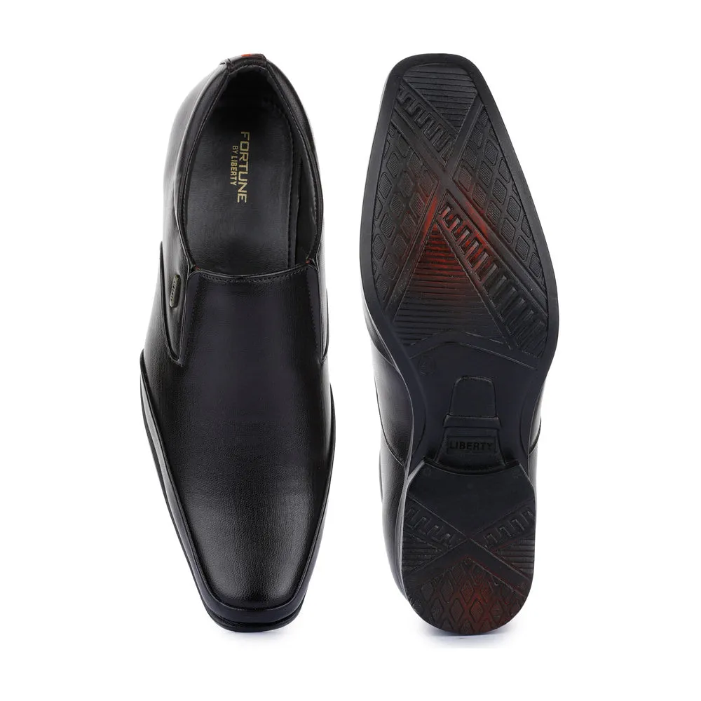 Fortune (Black) Classic Loafer Shoes For Men SRGE-190 By Liberty