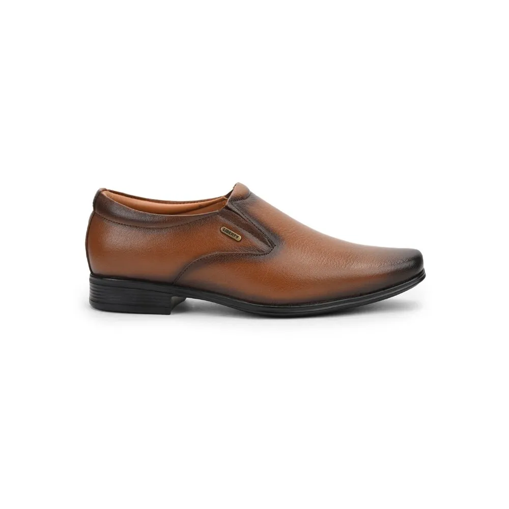 Fortune (Tan) Formal Slip on Shoes For Men Uvl-306 By Liberty