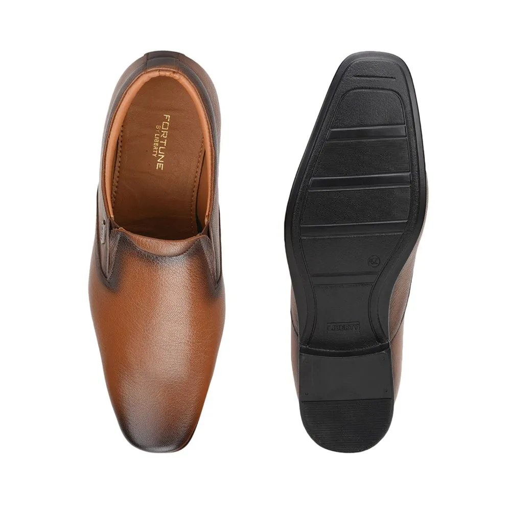 Fortune (Tan) Formal Slip on Shoes For Men Uvl-306 By Liberty