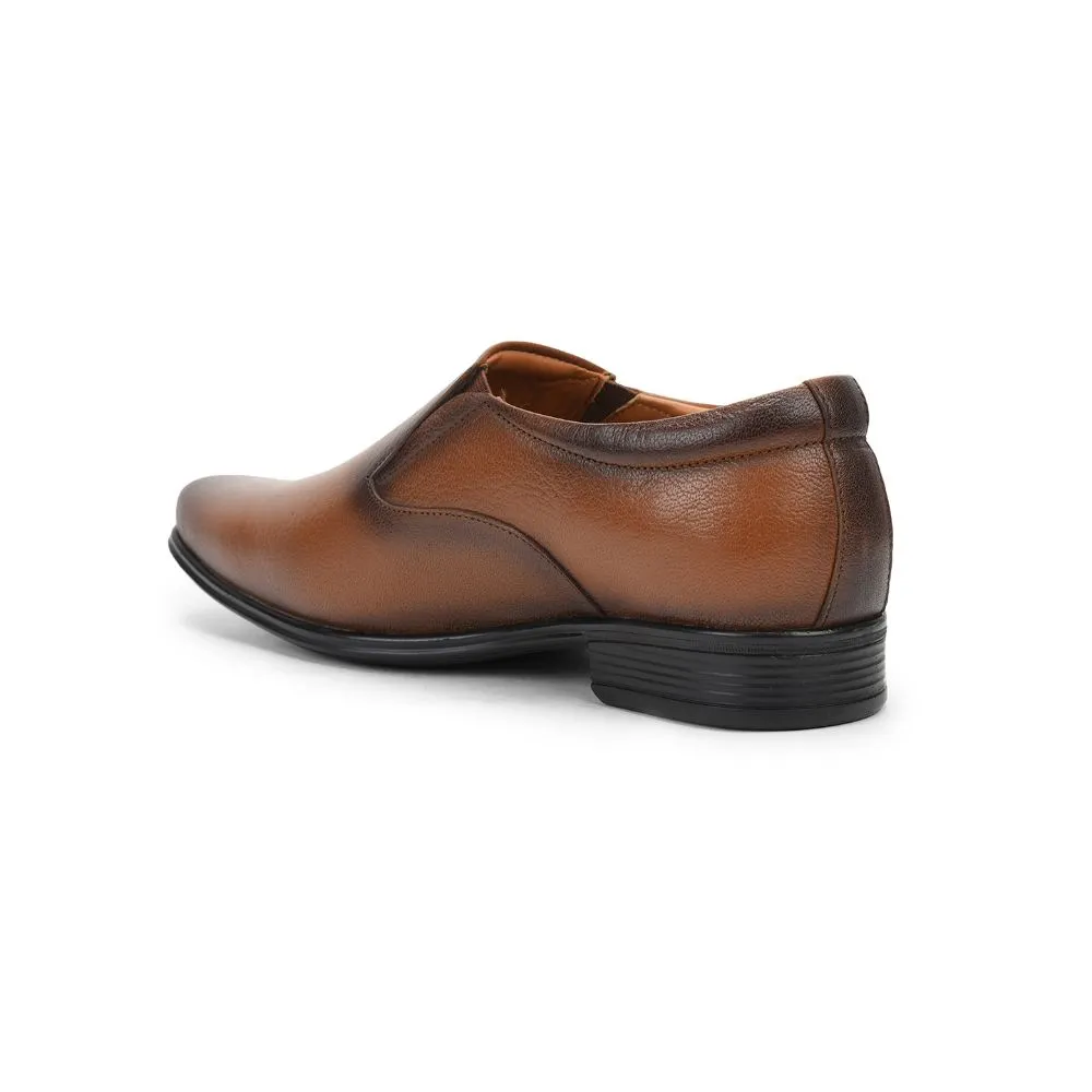 Fortune (Tan) Formal Slip on Shoes For Men Uvl-306 By Liberty