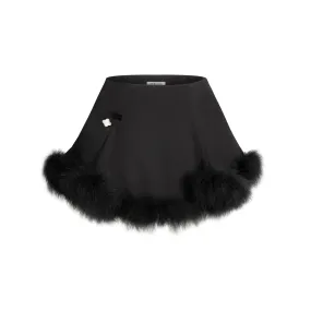 Furry Half Skirt-