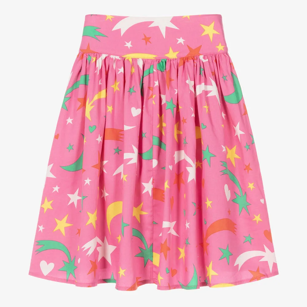 Girls Pink Star Skirt