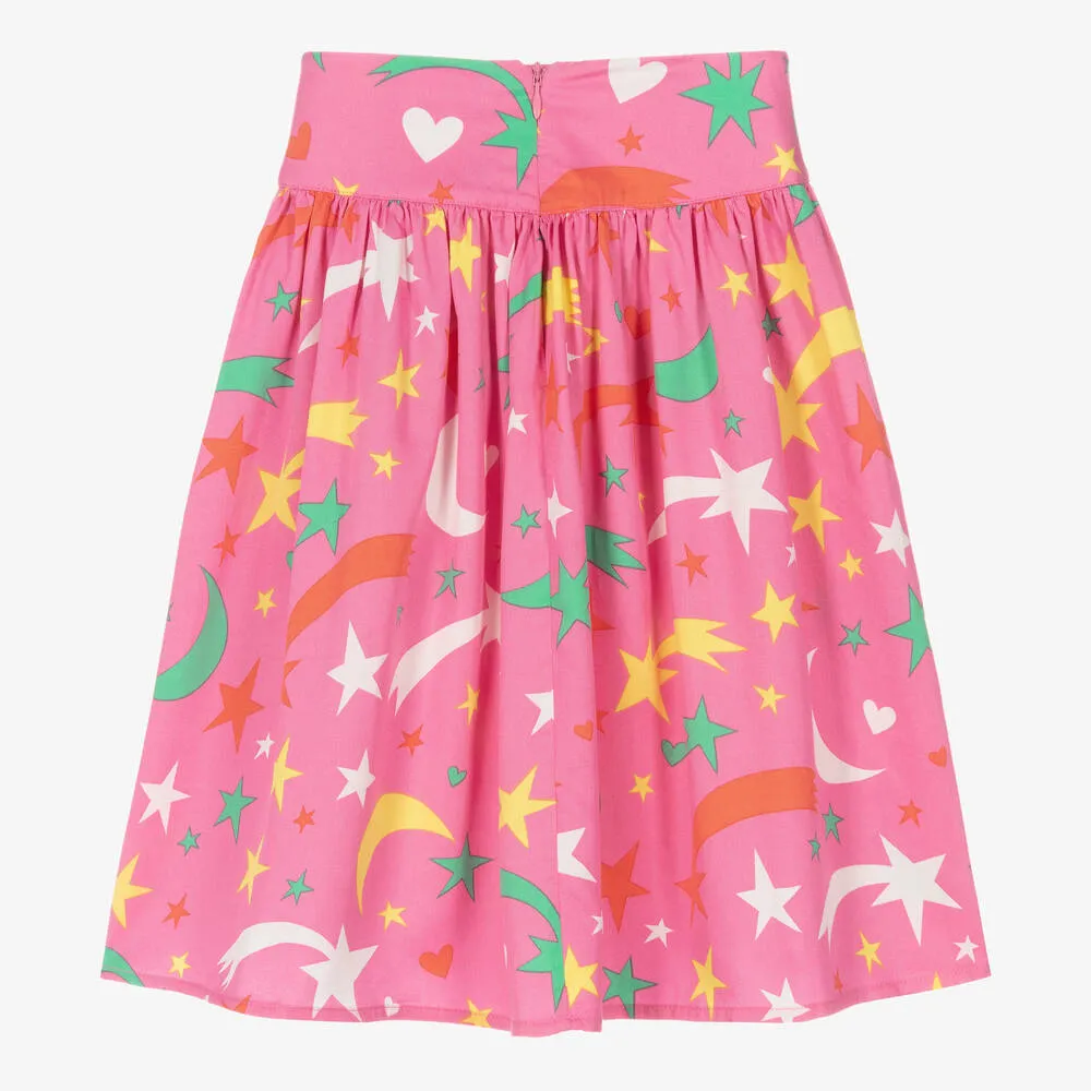 Girls Pink Star Skirt