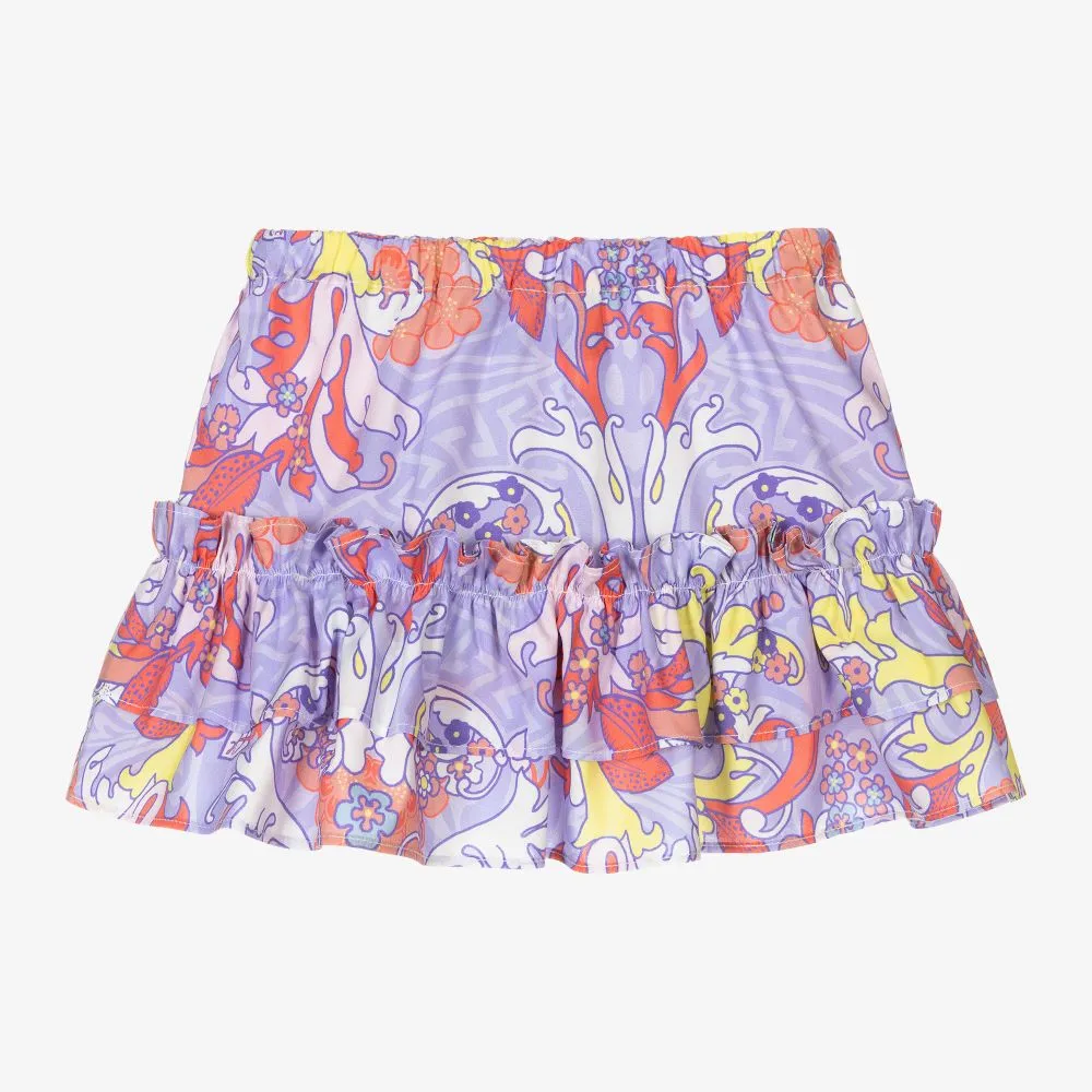 Girls Purple Baroccofest Skirt