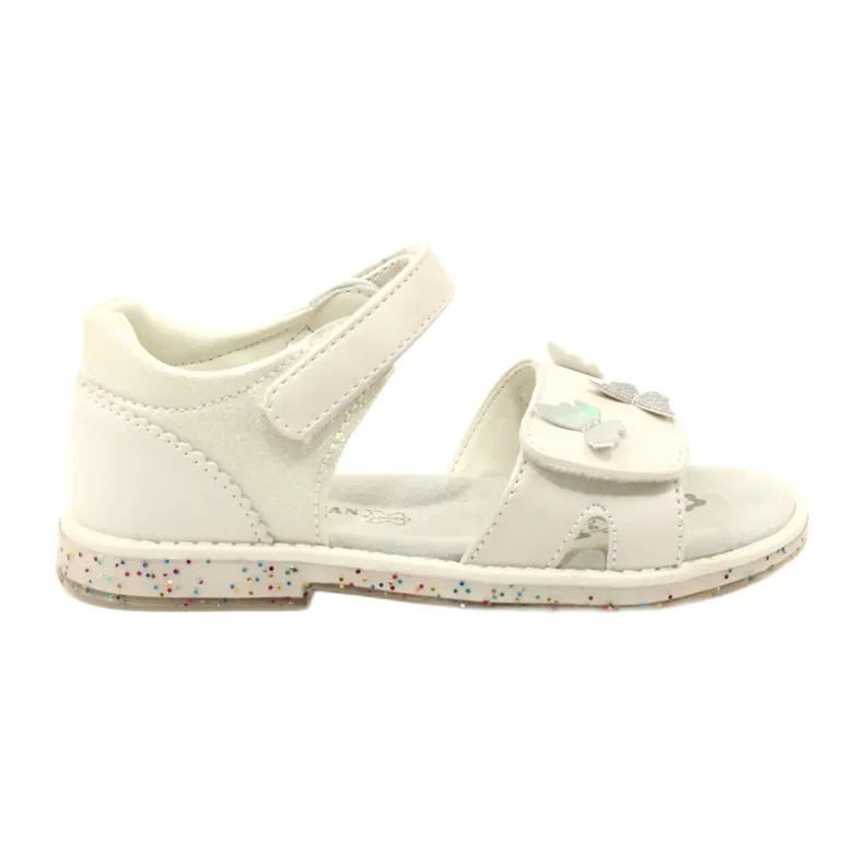 Girls' sandals Butterflies American Club XD58 / 22 white