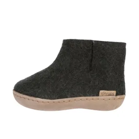 Glerups Childrens The Boot With Leather Sole Forest