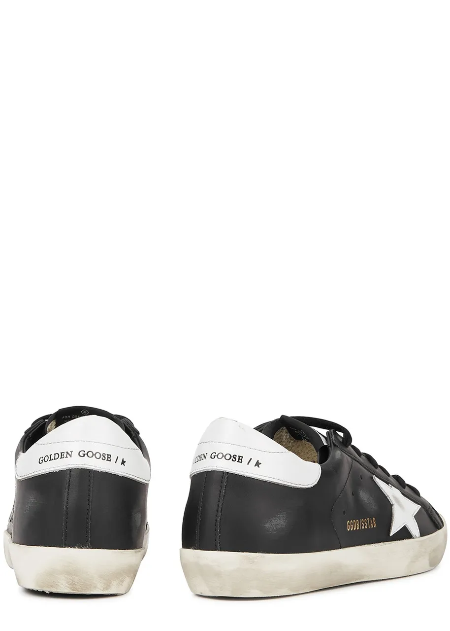 GOLDEN GOOSE Super-Star distressed leather sneakers -                         -                     -                