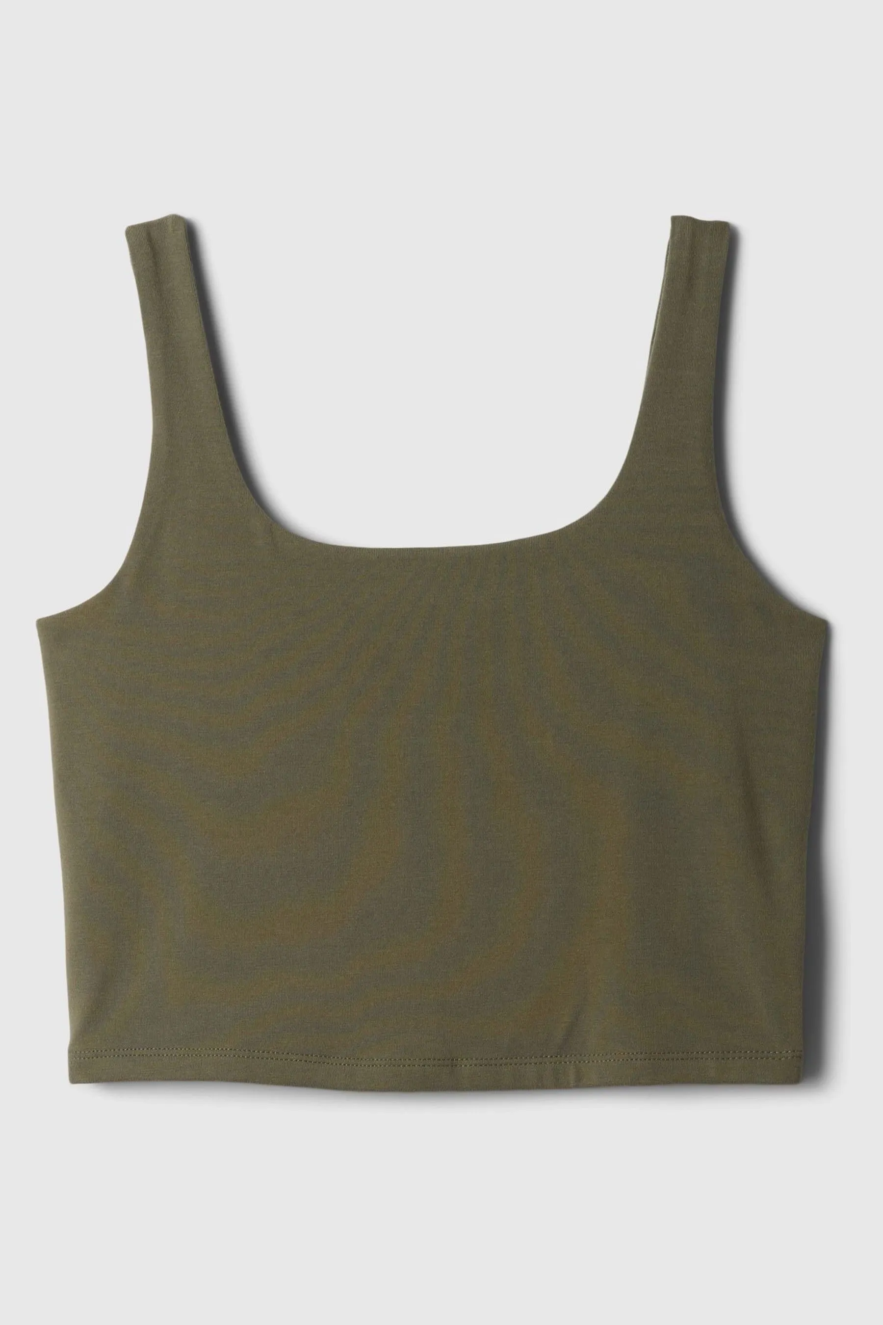 Green Compact Jersey Cropped Vest Top