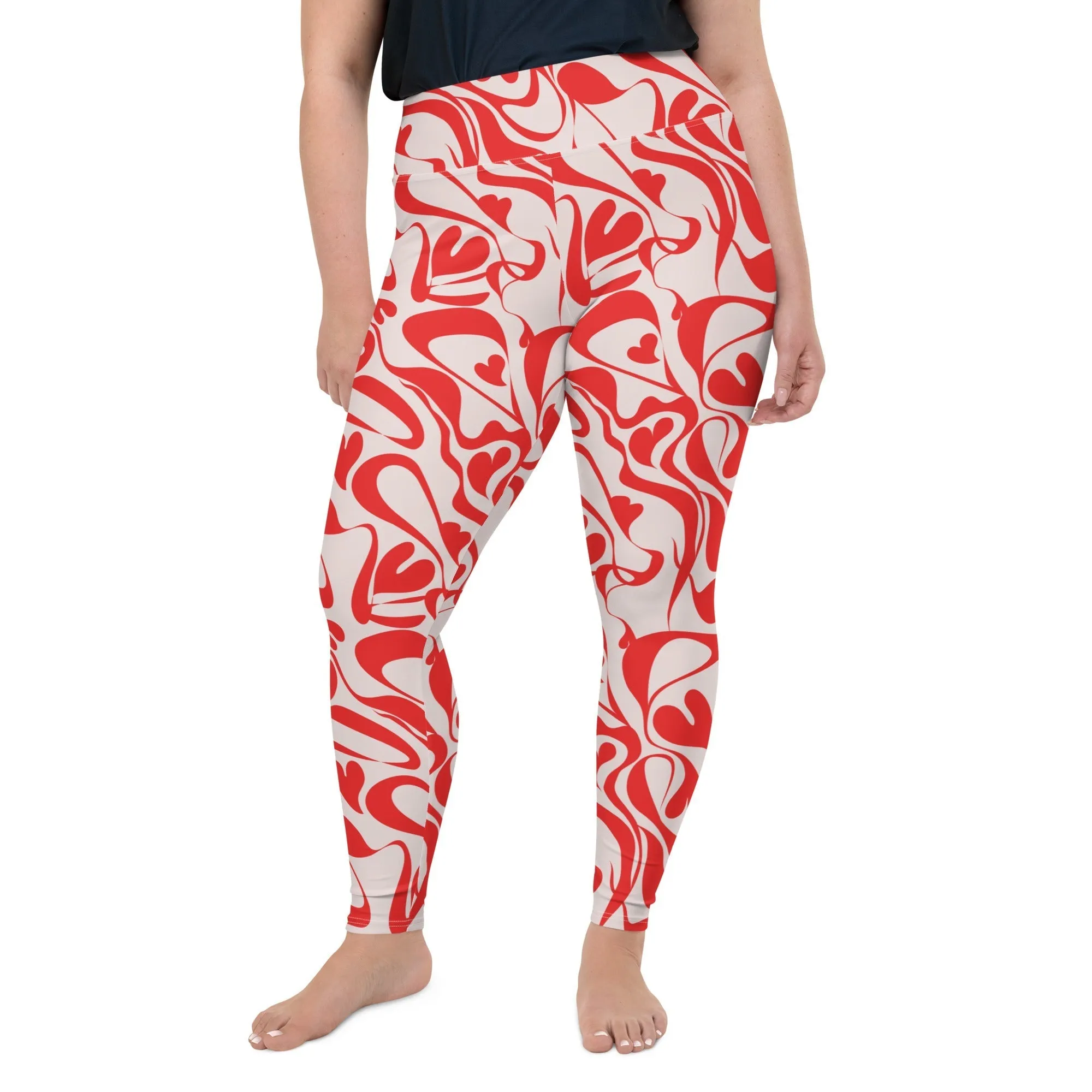 Heart Swirl Plus Size Leggings