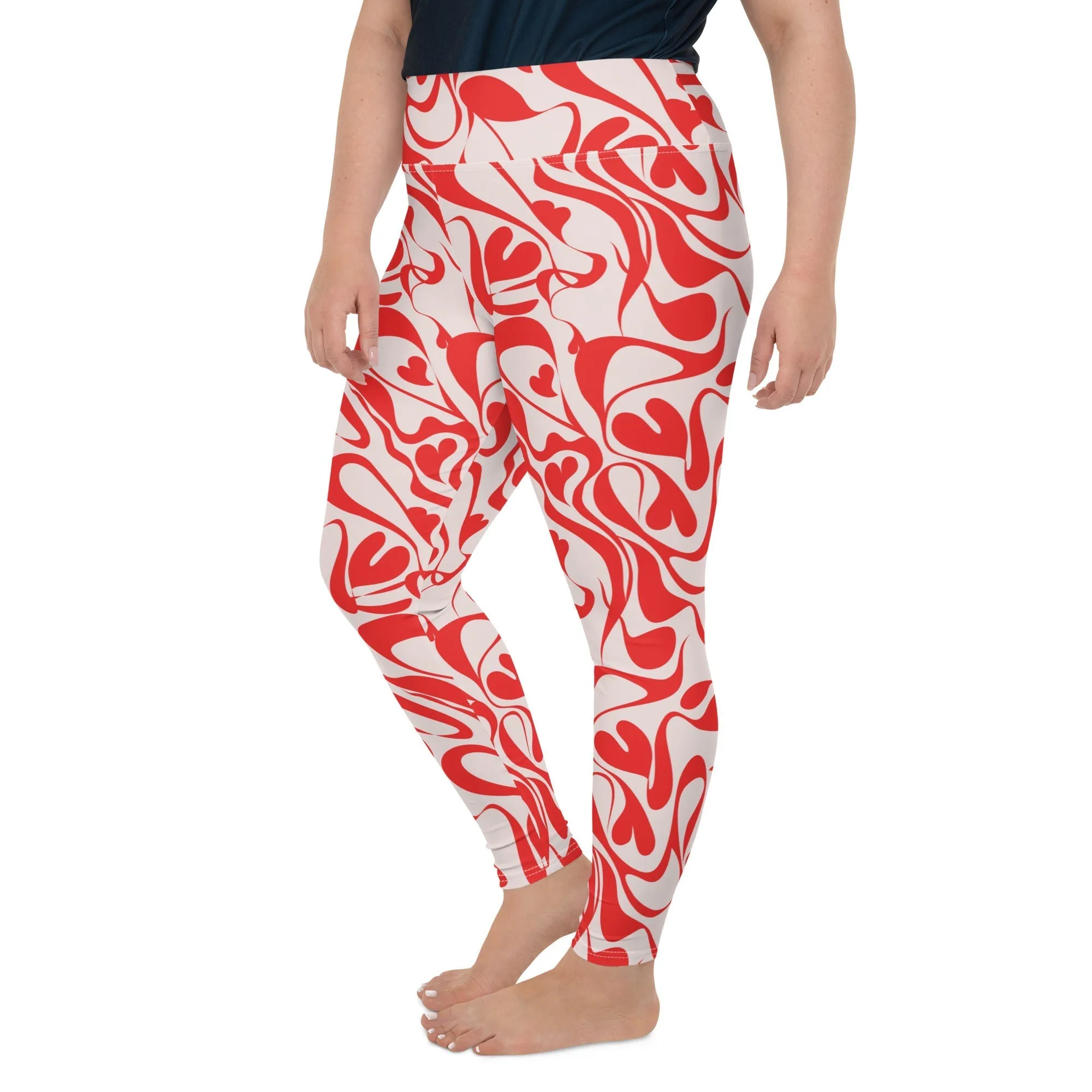 Heart Swirl Plus Size Leggings