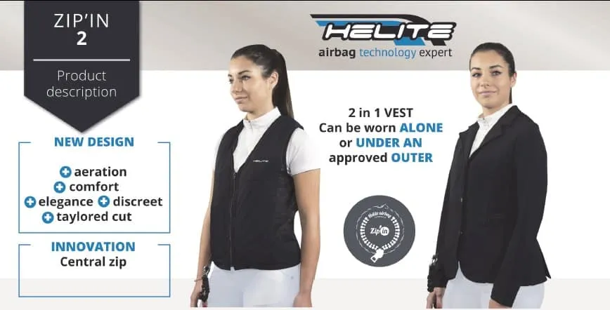 Helite “Airbag Zip’In 2” Equestrian Safety Vest