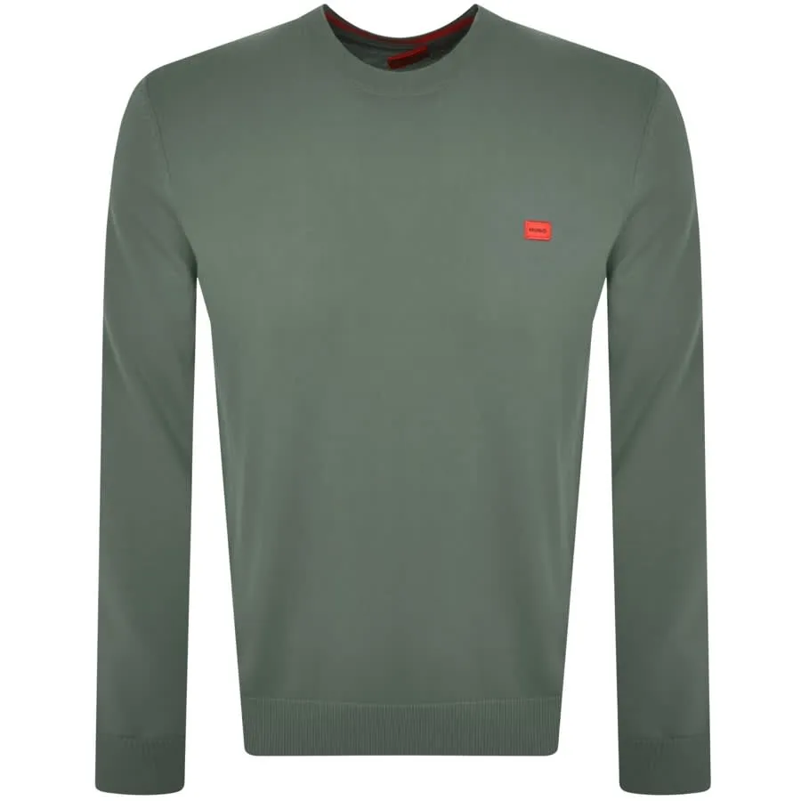 HUGO San Cassius Knit Jumper Green