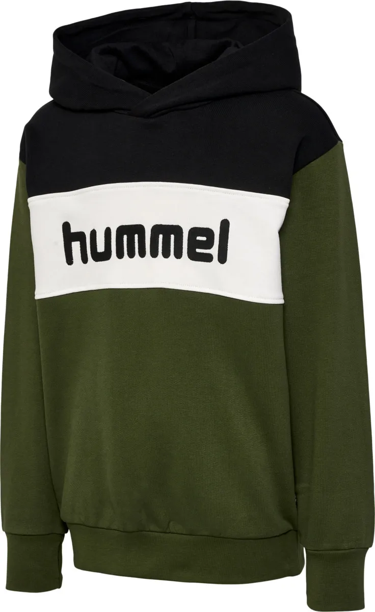 Hummel Kids' hmlMORTEN Hoodie Olive Night | Buy Hummel Kids' hmlMORTEN Hoodie Olive Night here | Outnorth